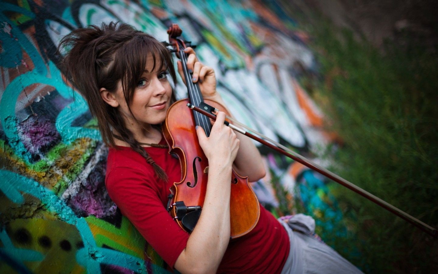 Lindsey Stirling, women, violin, strings
