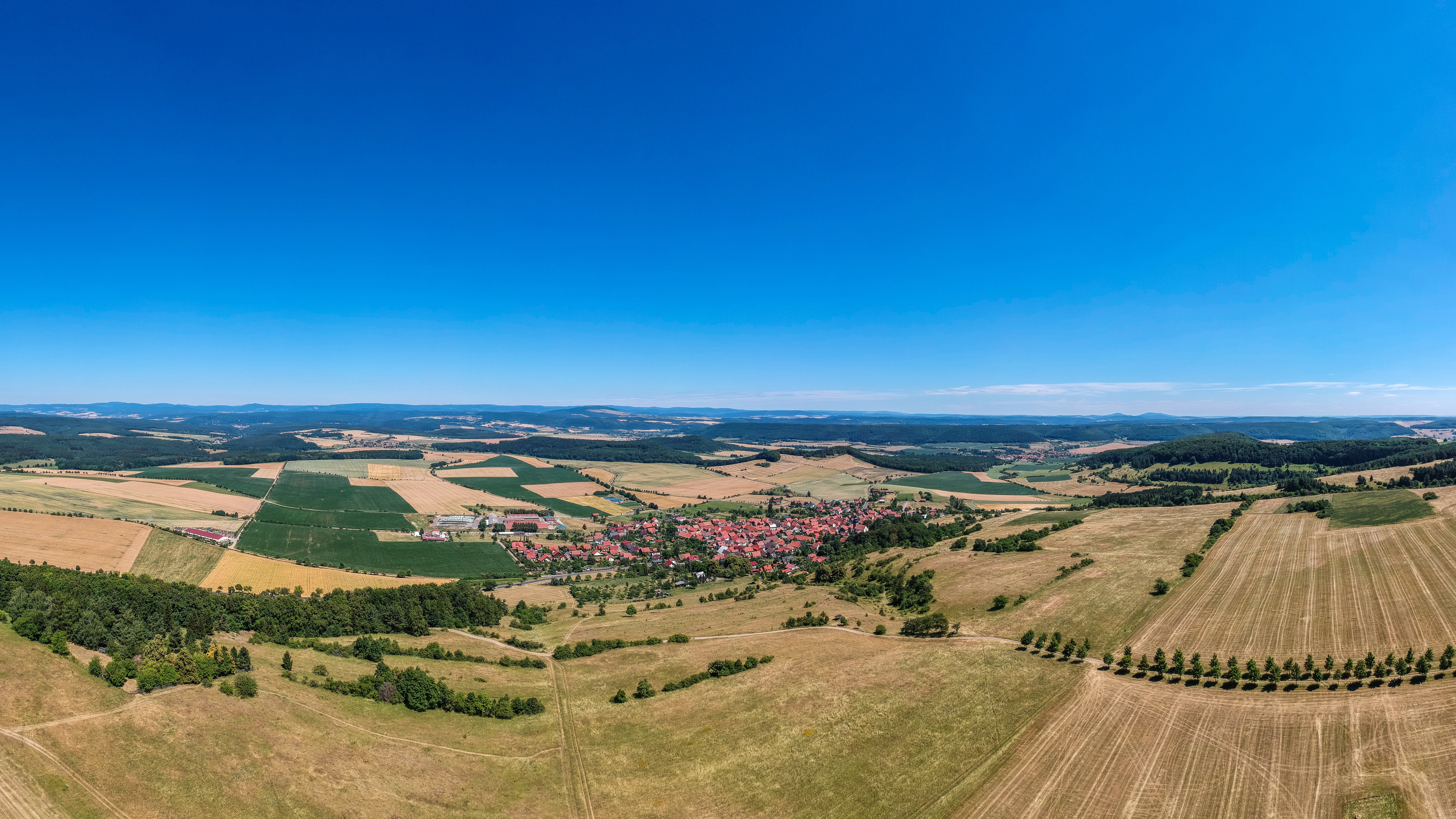 panorama, europe, germany, rhonblick, ecoregion, grass, hill station