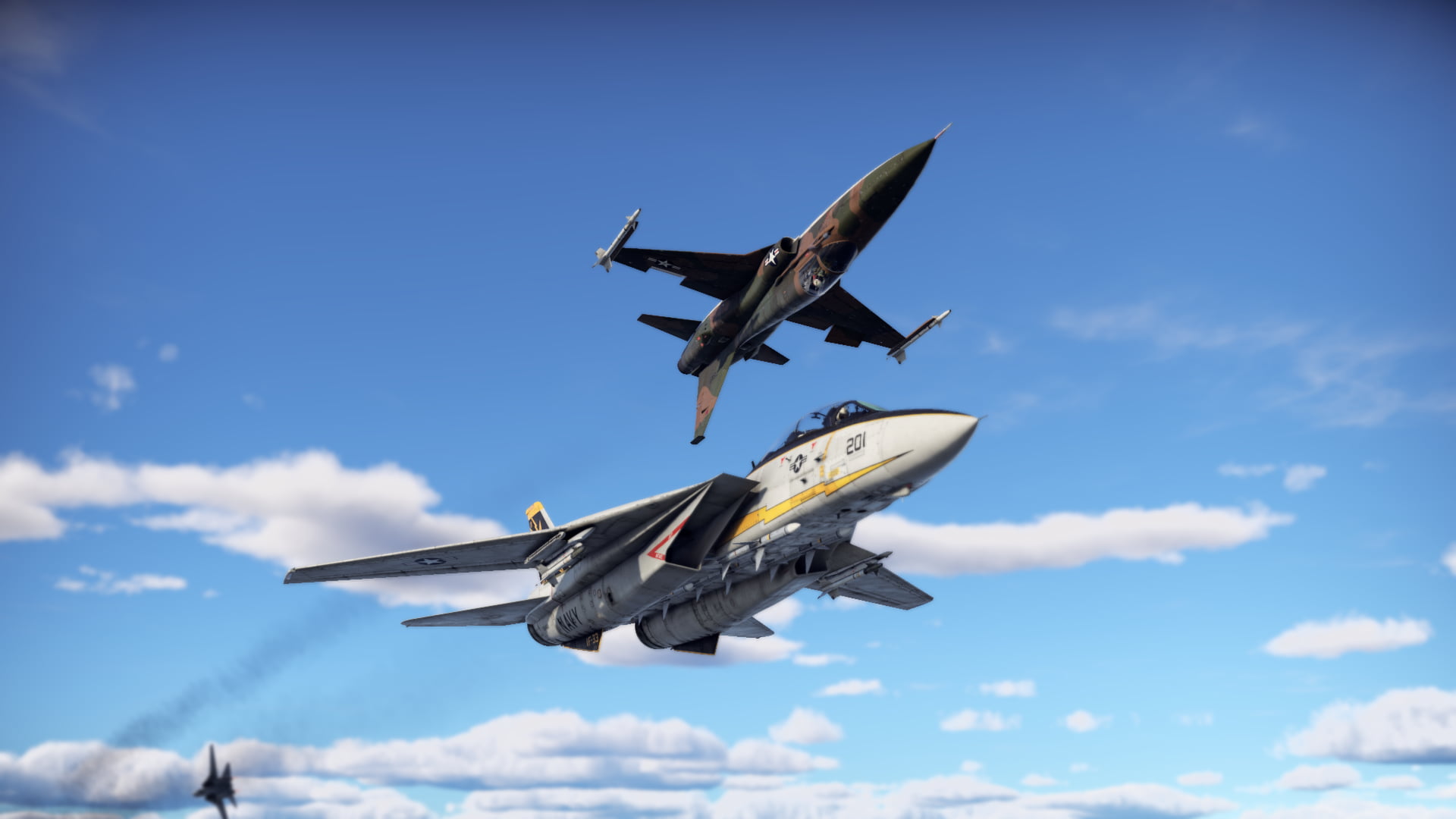 War Thunder, F-14 Tomcat, screen shot, jet fighter, Top Gun