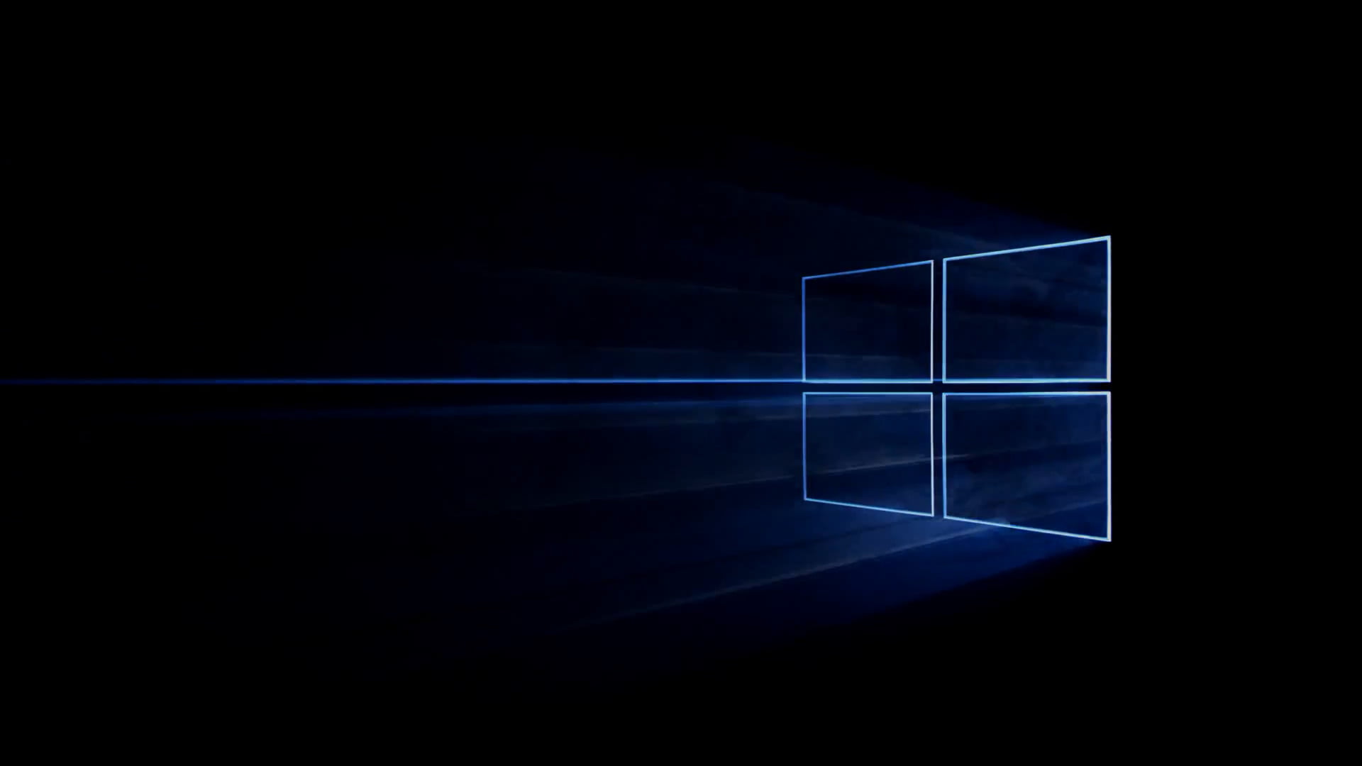 blue wallpaper, Windows, Windows 10, Microsoft, reflection, no people