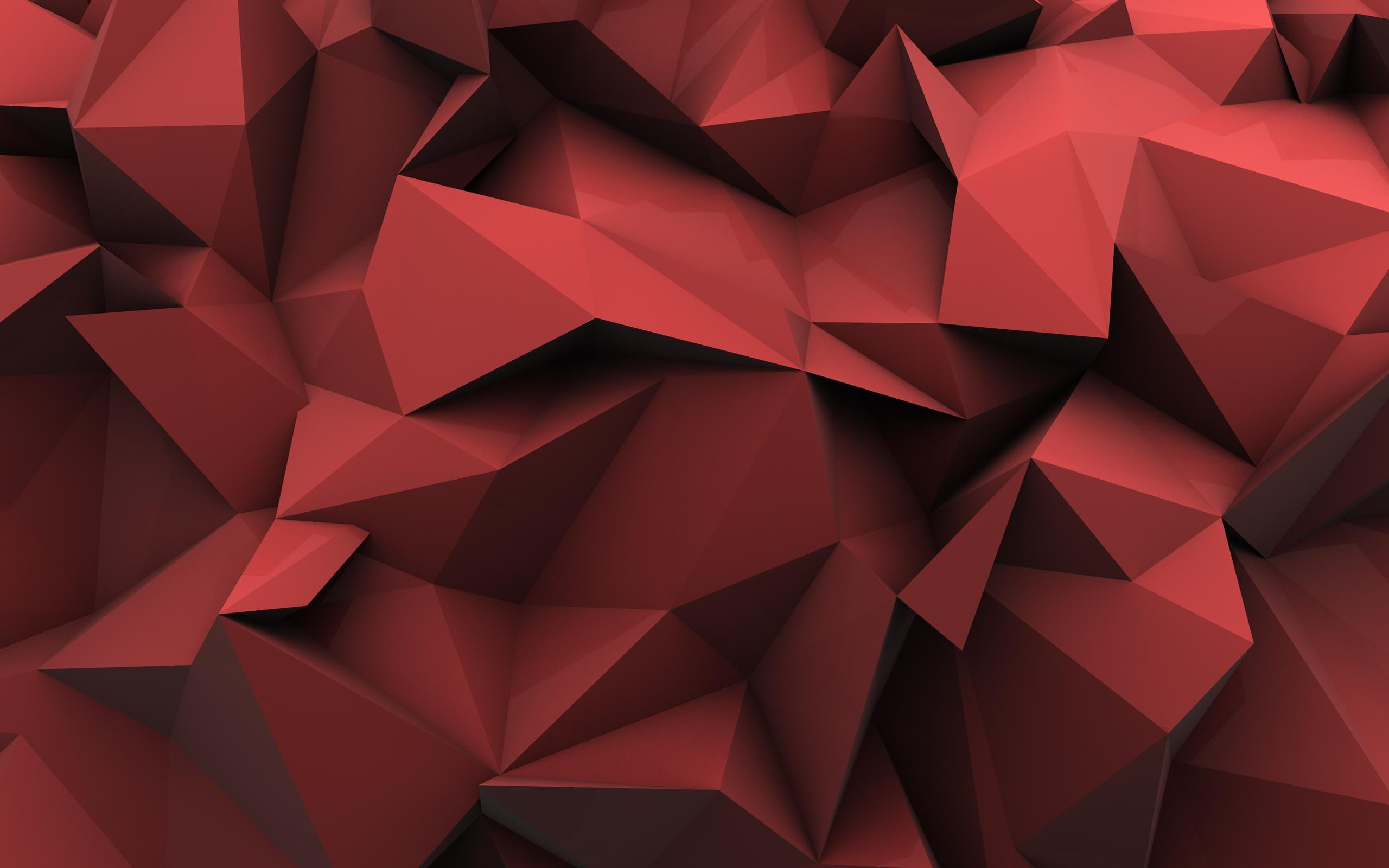 red graph wallpaper, low poly, digital art, art and craft, pattern