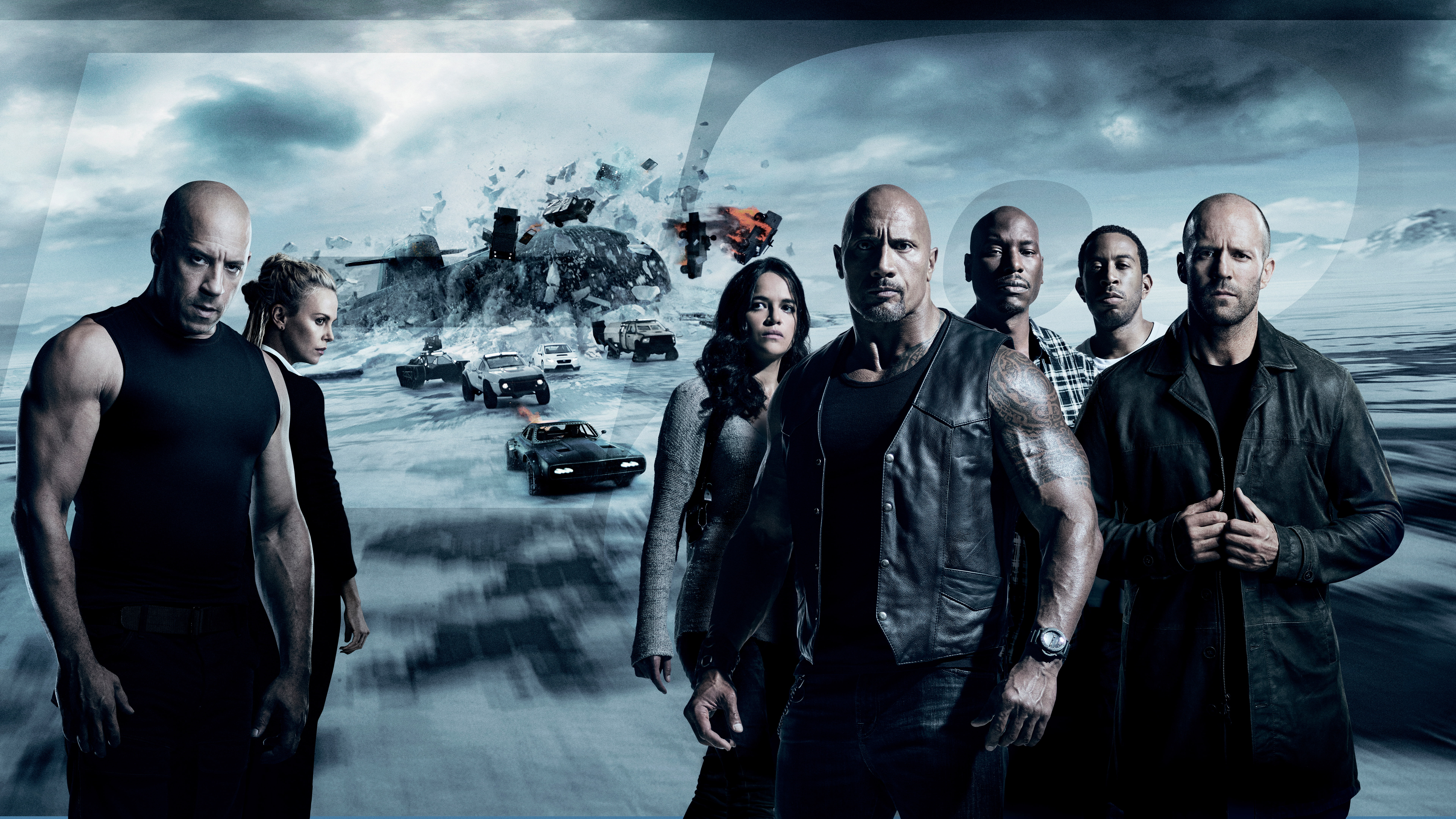 Vin Diesel, Jason Statham, Tyrese Gibson, The Fate of the Furious