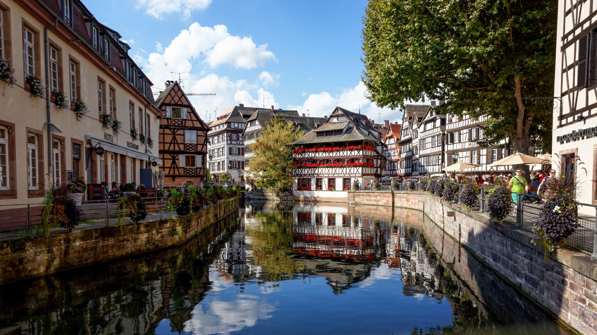petite france, ill canal, timbered, timber house, tourism, building