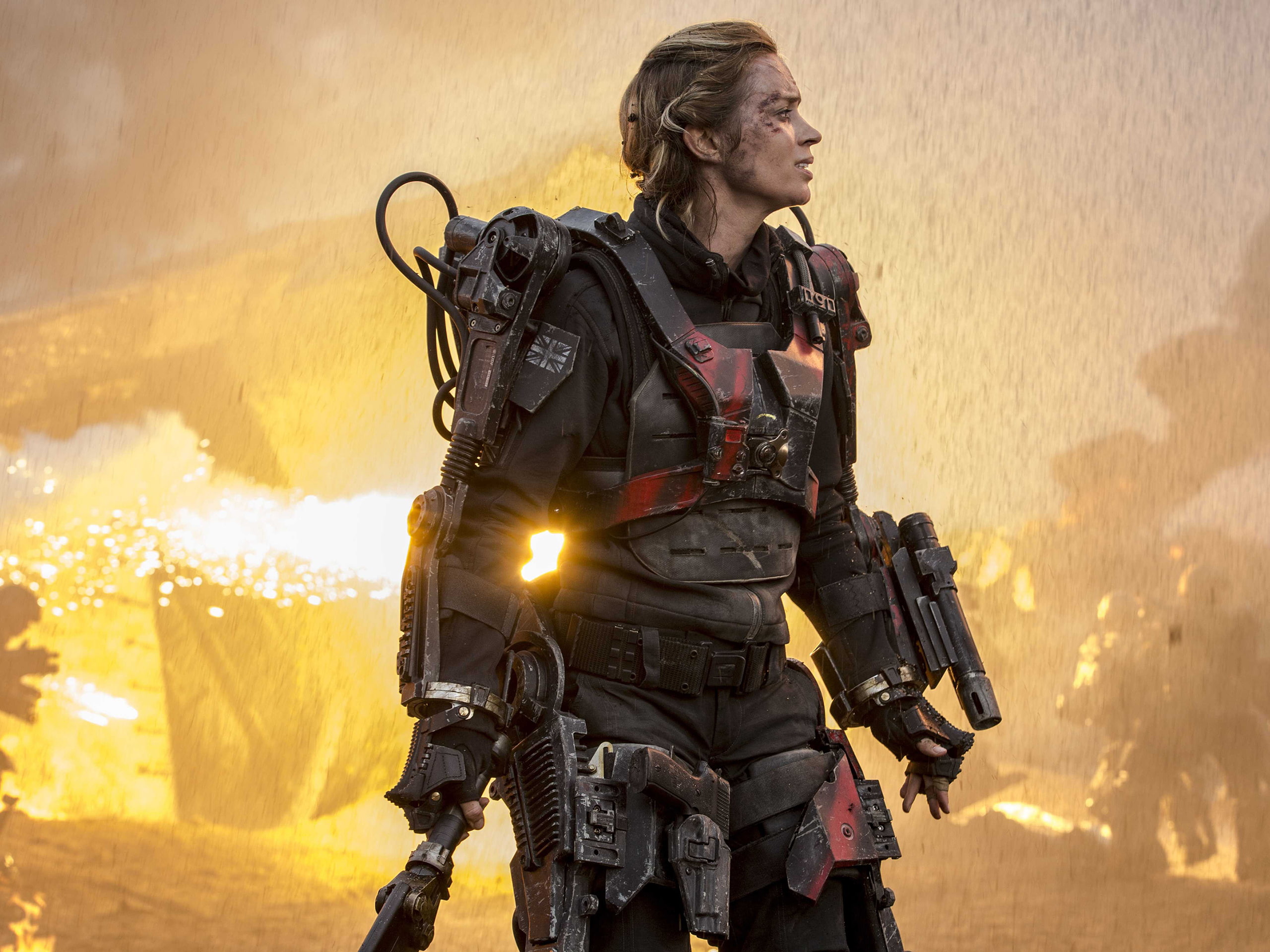 Edge of Tomorrow Emily Blunt HD, female movie character with guns