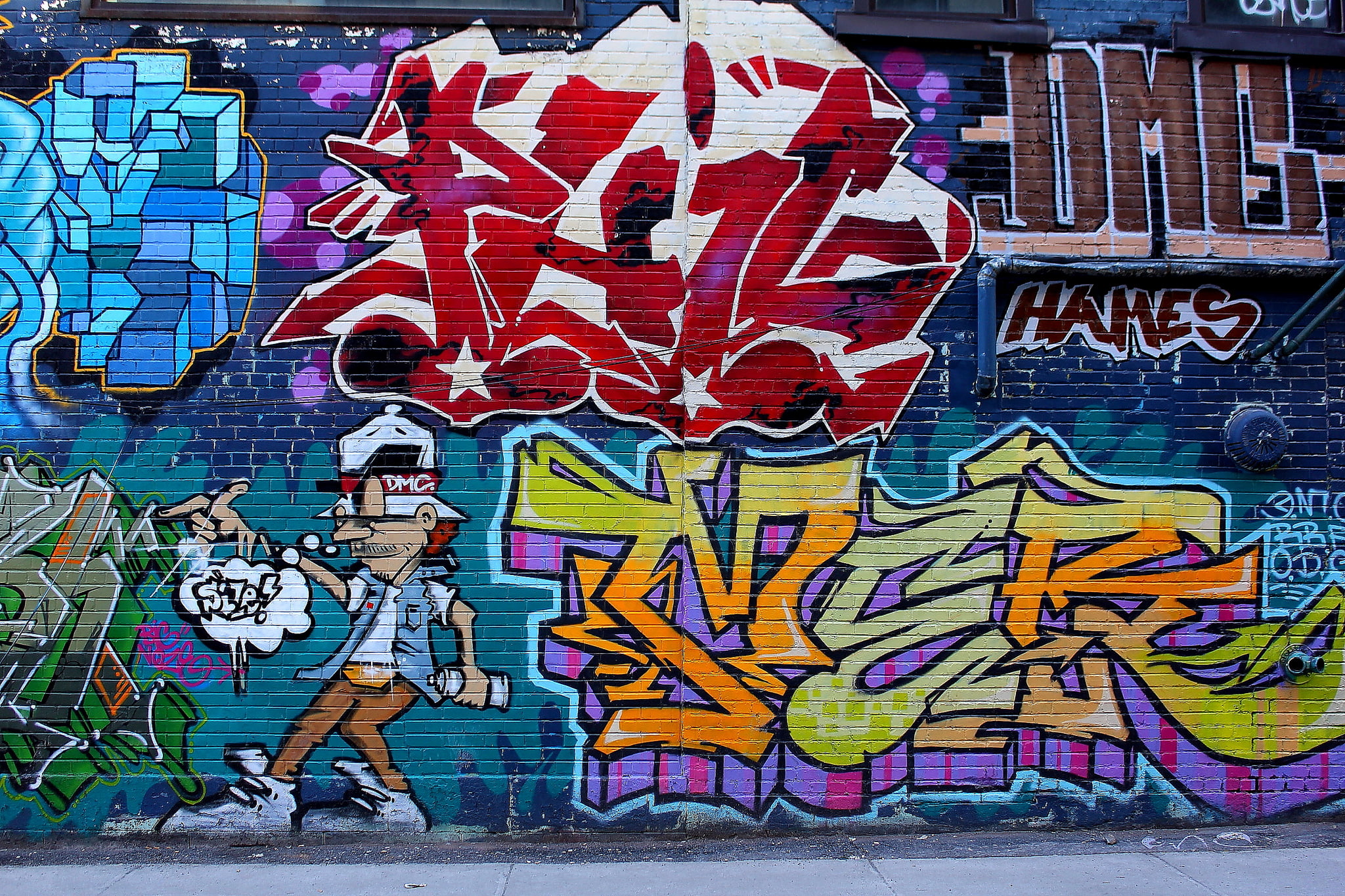the city, street, grafiti