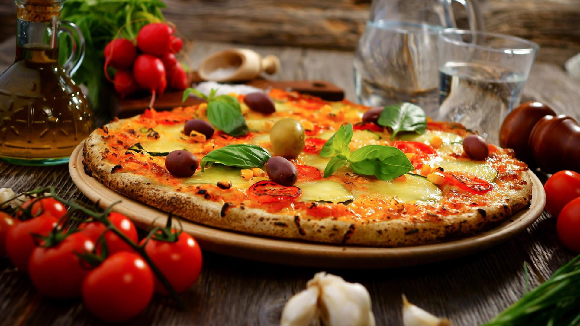 pizza, food, tomato, dish, cuisine, italian food, food and drink