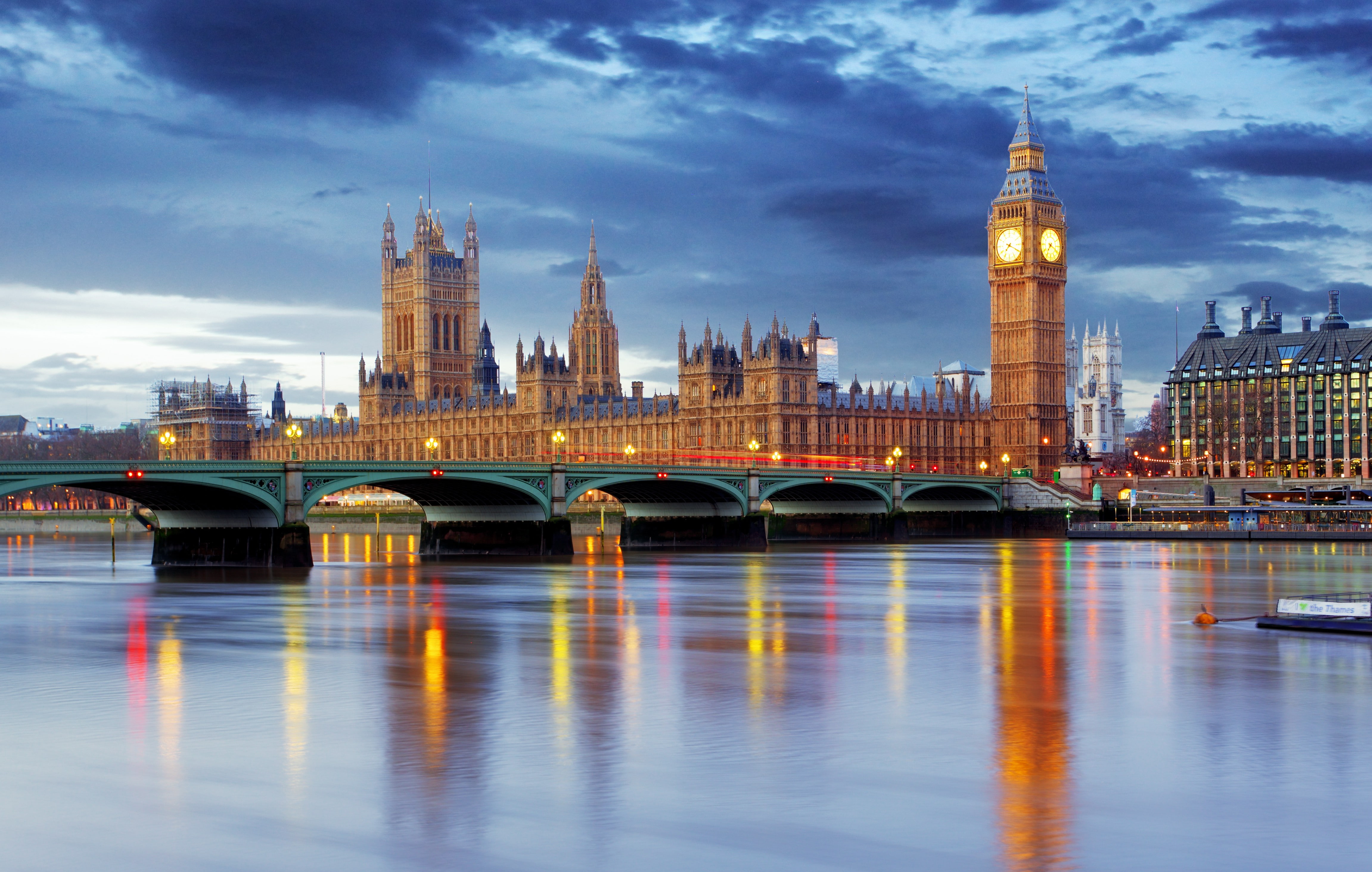 London, England, Thames River,, body of water, UK, Big Ben, Westminster Abbey