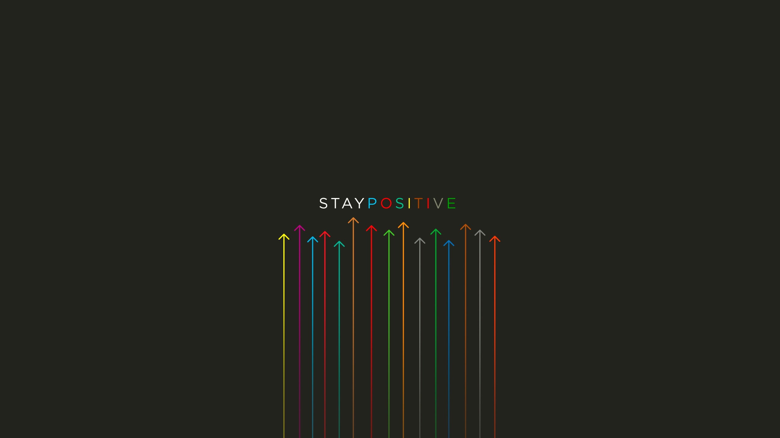 Stay Positive digital wallpaper, Quotes, HD
