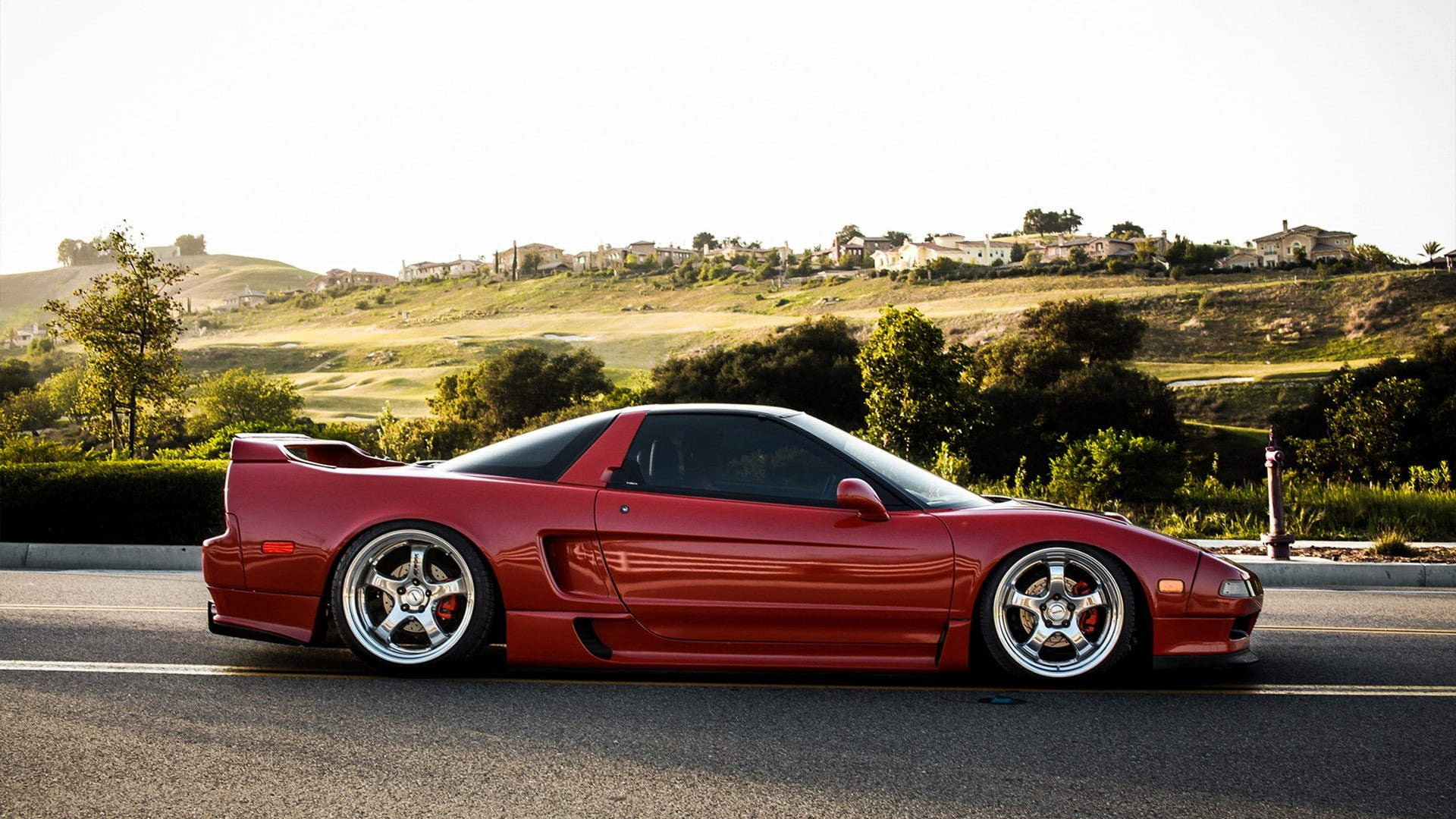 red coupe, car, machine, tuning, desktop, jdm, wallpapers, nsx