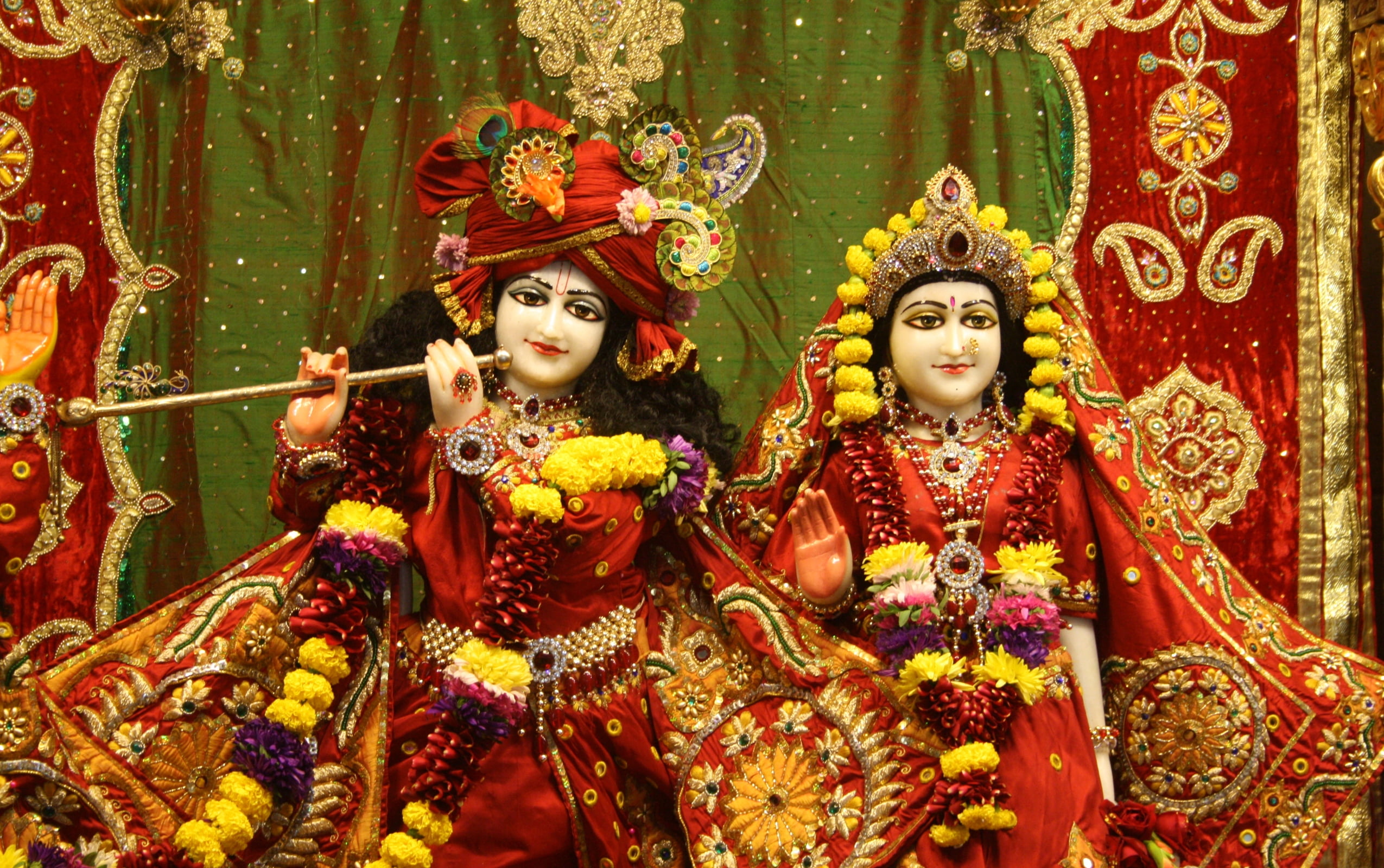 The Lord Krishna Temples Iskcon, Krishna and Radha figurines