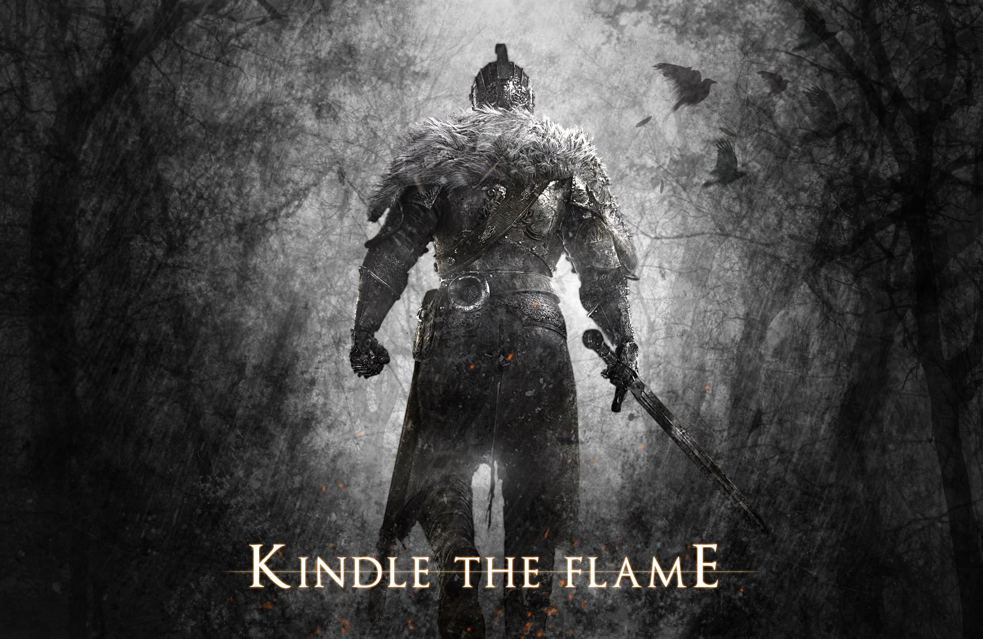 Kindle The Flame wallpaper, Dark Souls, video games, digital art