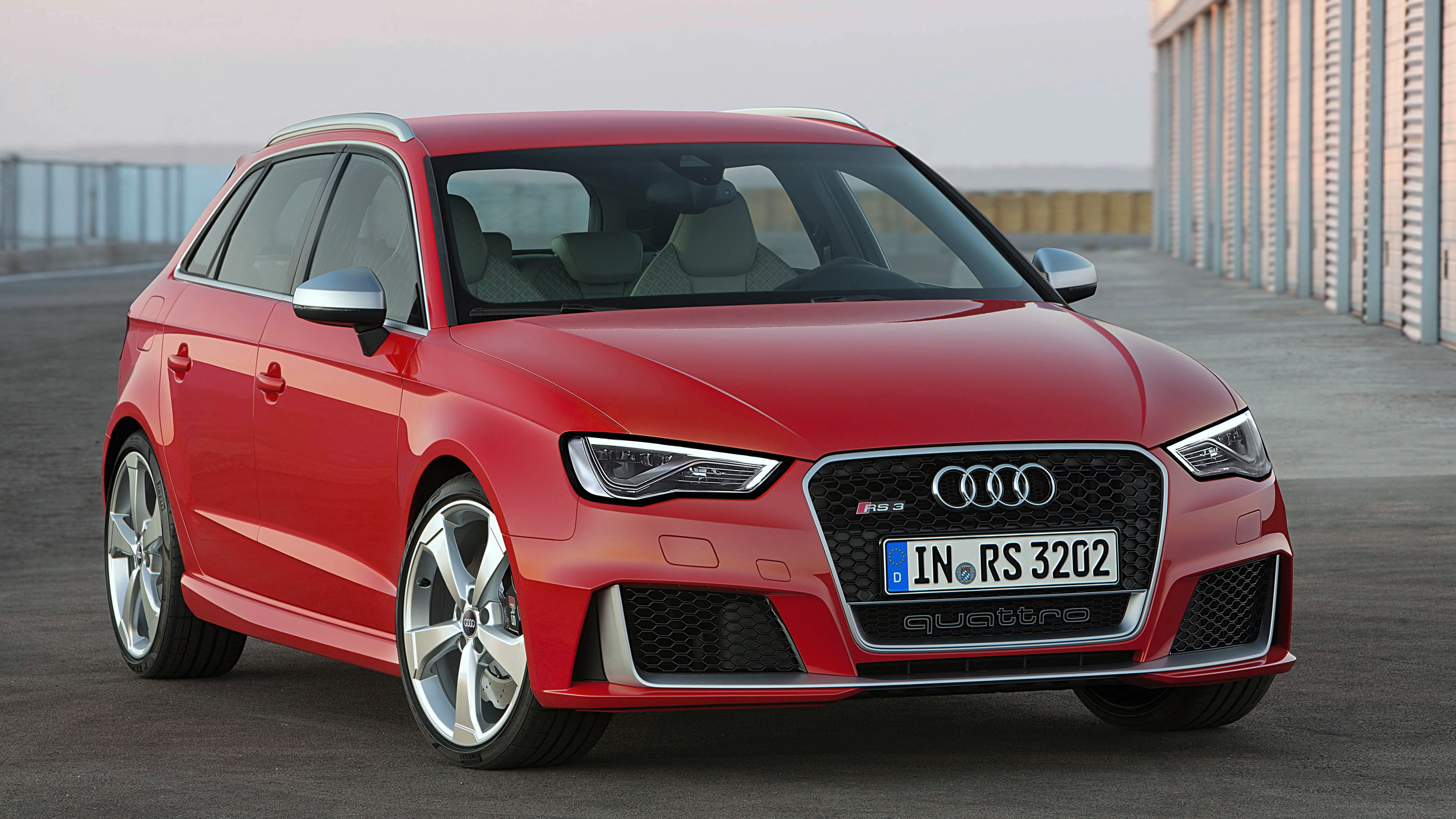 red Audi RS3 station wagon, Sportback, RS 3, mode of transportation