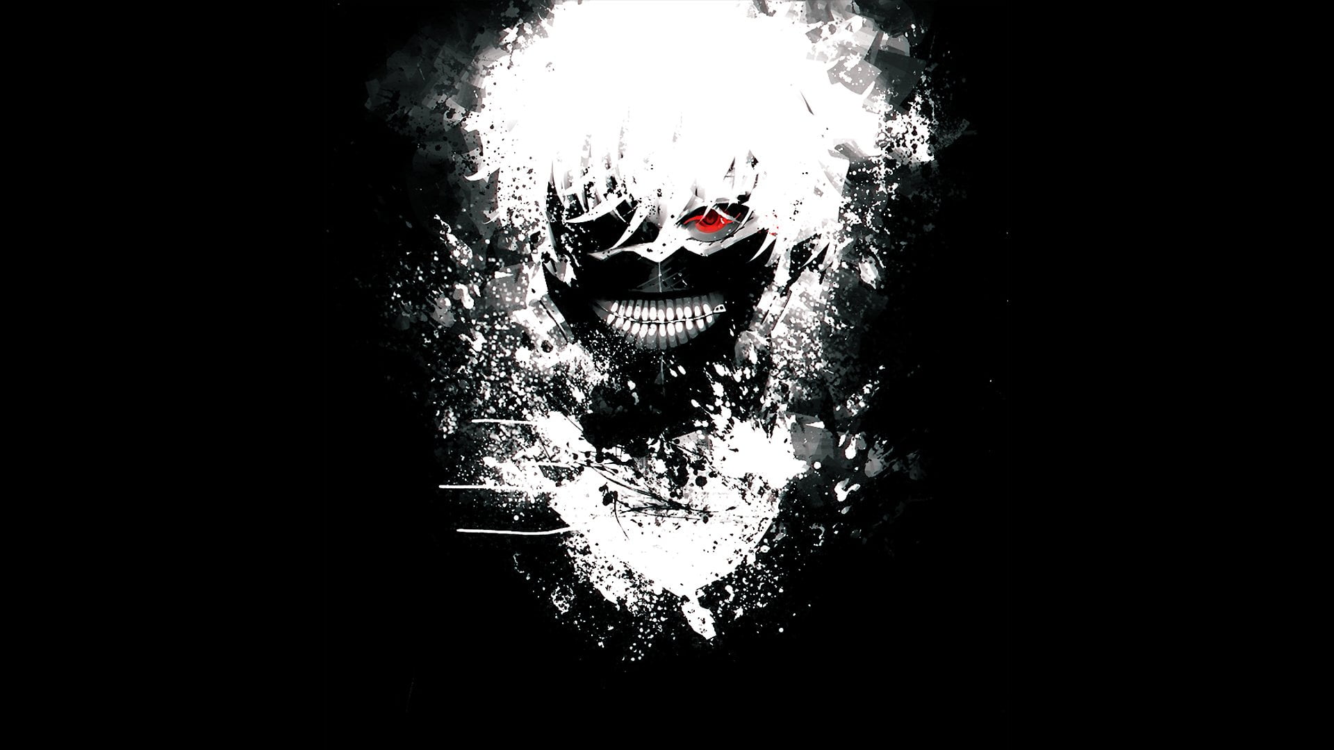 black and white monster wallpaper, Anime, Tokyo Ghoul, Boy, Ken Kaneki