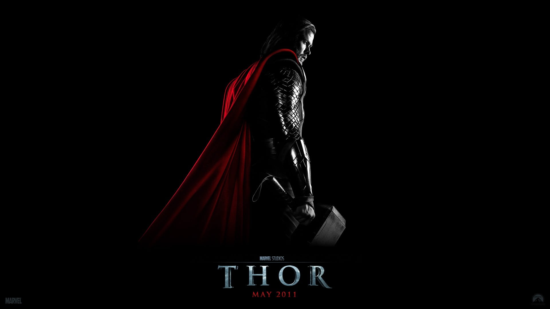 Marvel Thor poster, movies, Chris Hemsworth, black background
