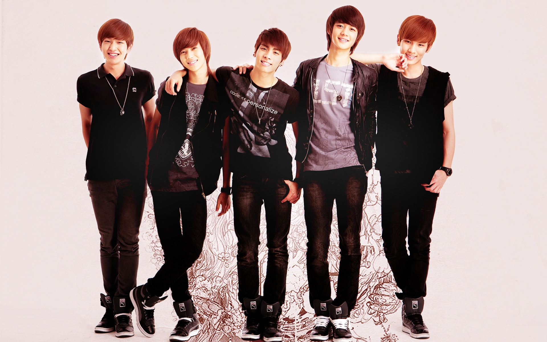 Shinee Members, boys group, men, dude, background