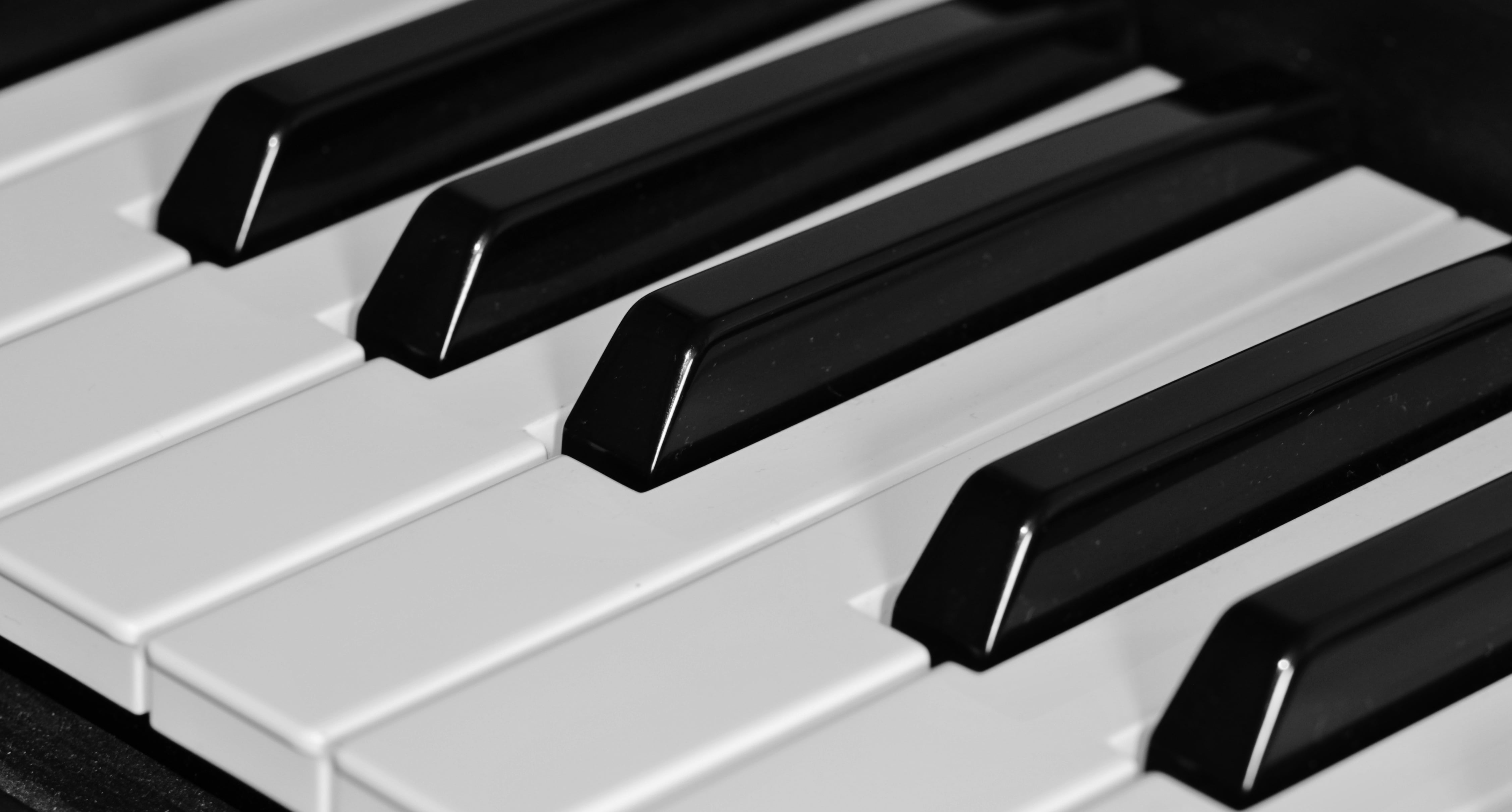 white and black piano tiles, keys, music, musical Instrument