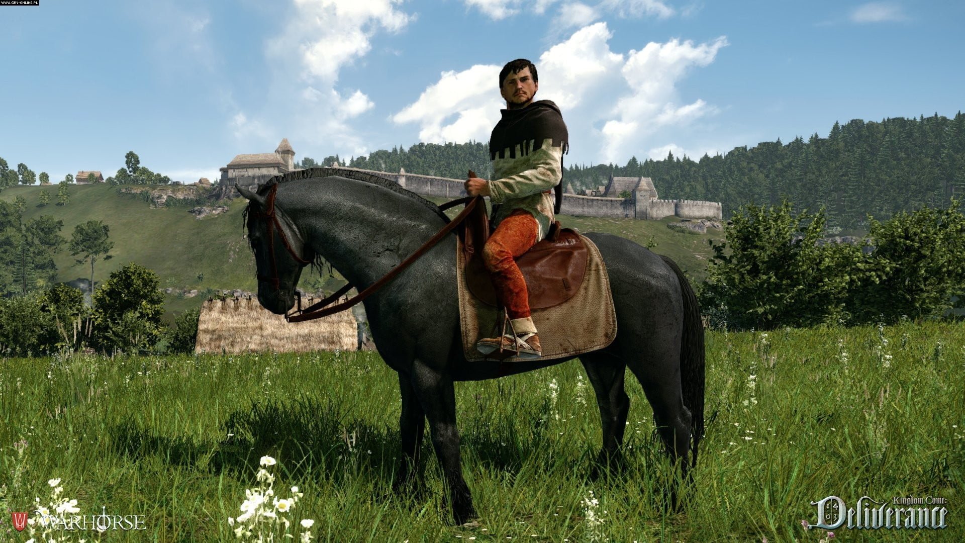 man riding on black horse, video games, Kingdom Come: Deliverance