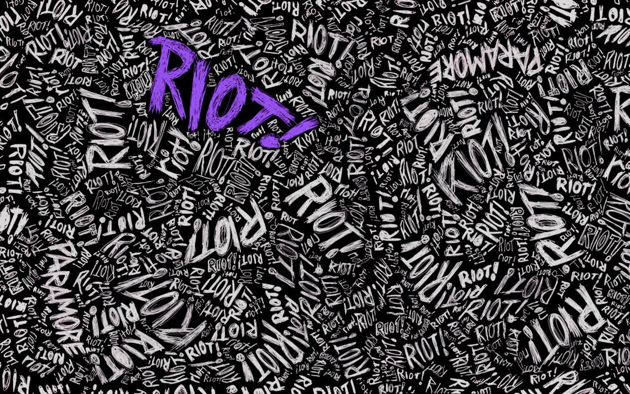 Paramore Riot digital wallpaper, music, typography, purple, communication