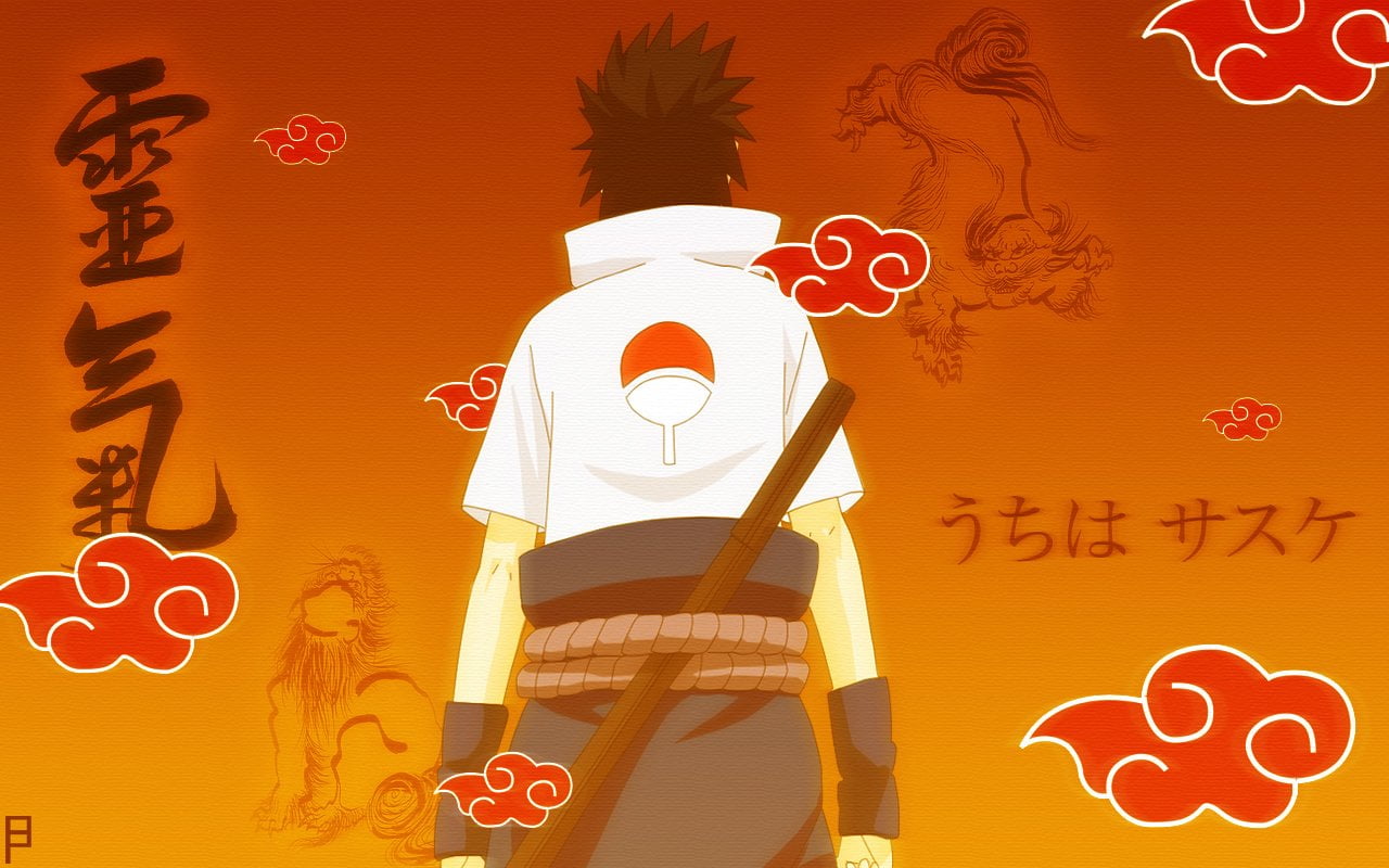 Naruto illustration, Anime, Sasuke Uchiha, representation, red