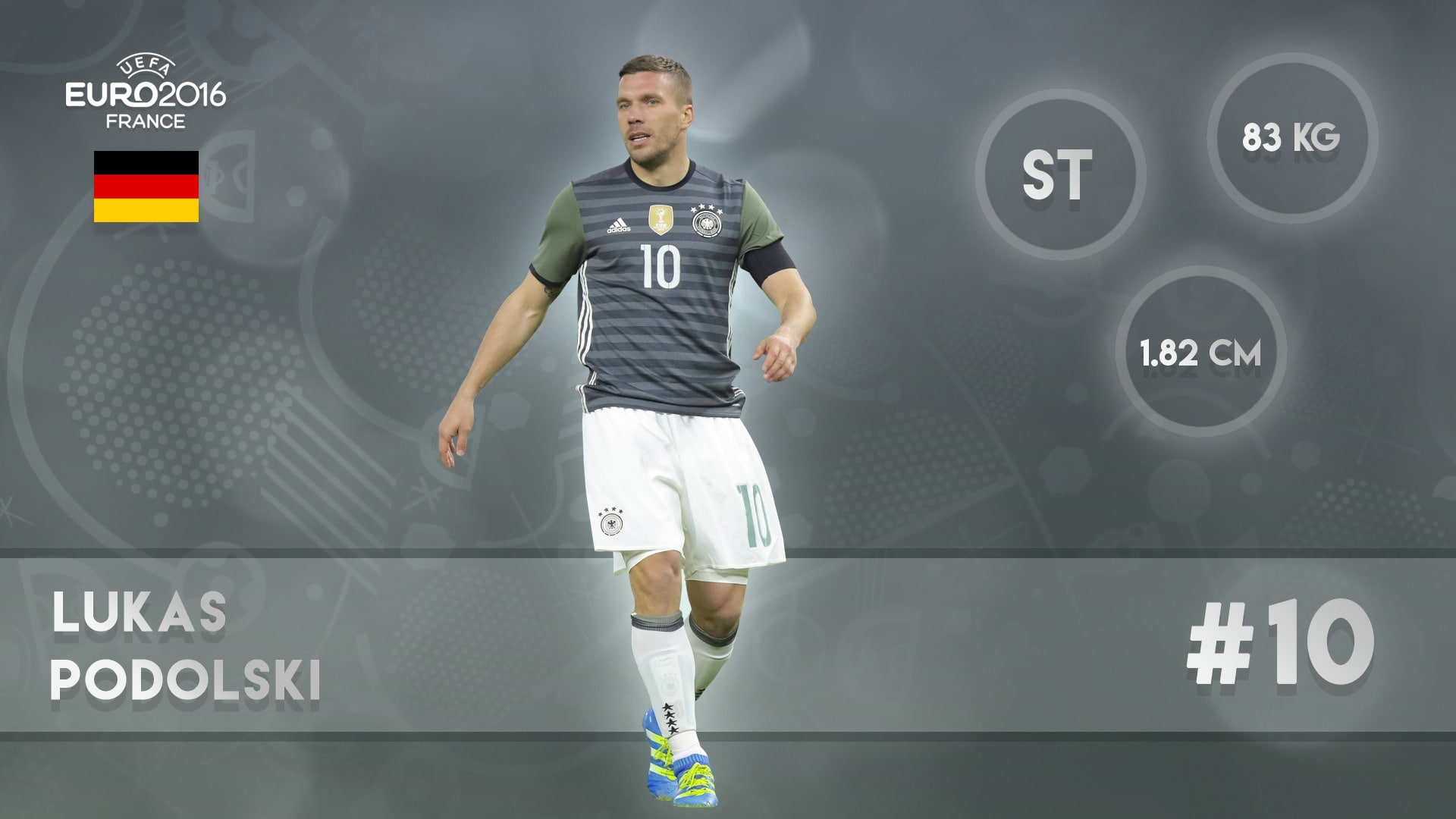 Lukas Podolski-UEFA Euro 2016 Player Wallpaper, technology, one person