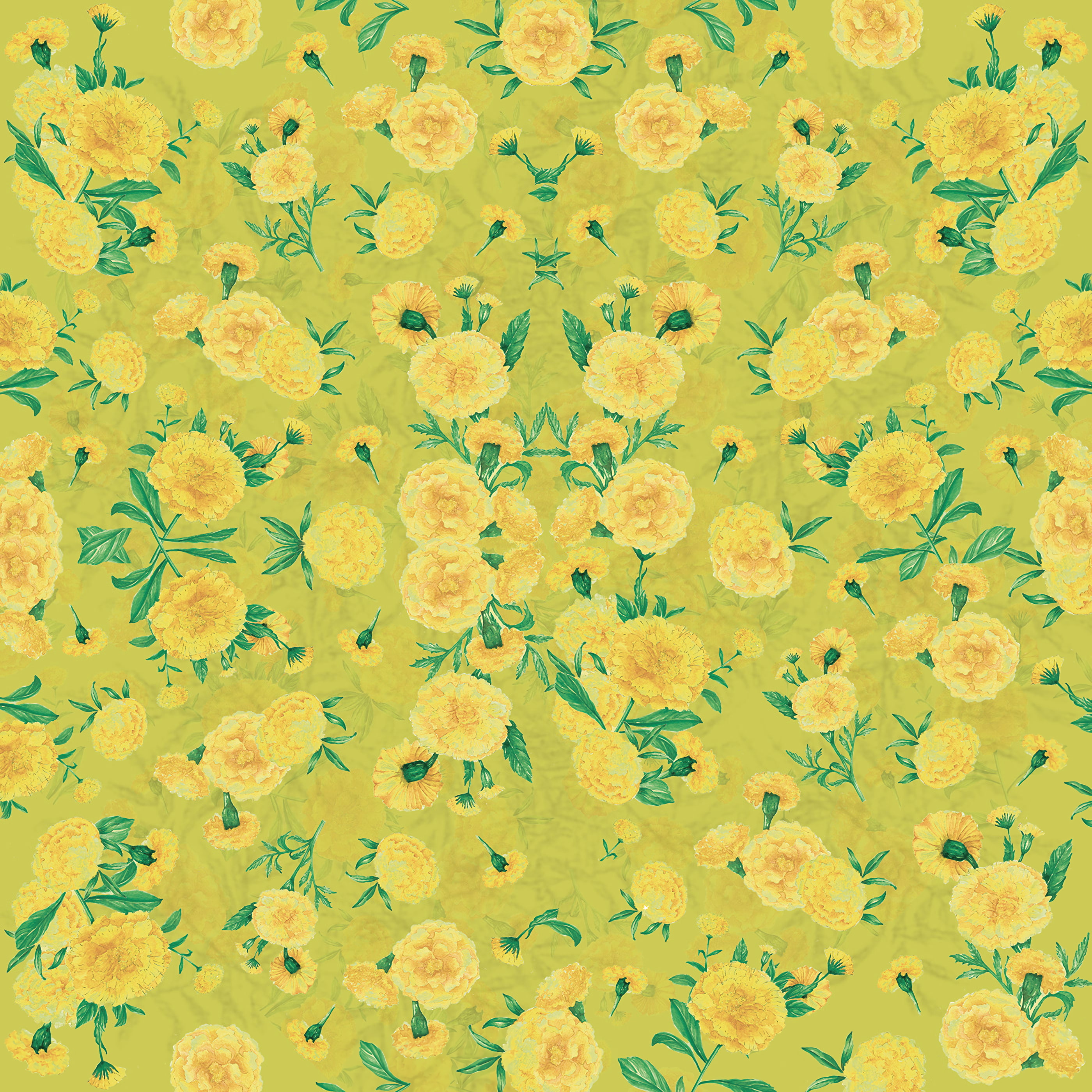 flowers, patterns, yellow, texture