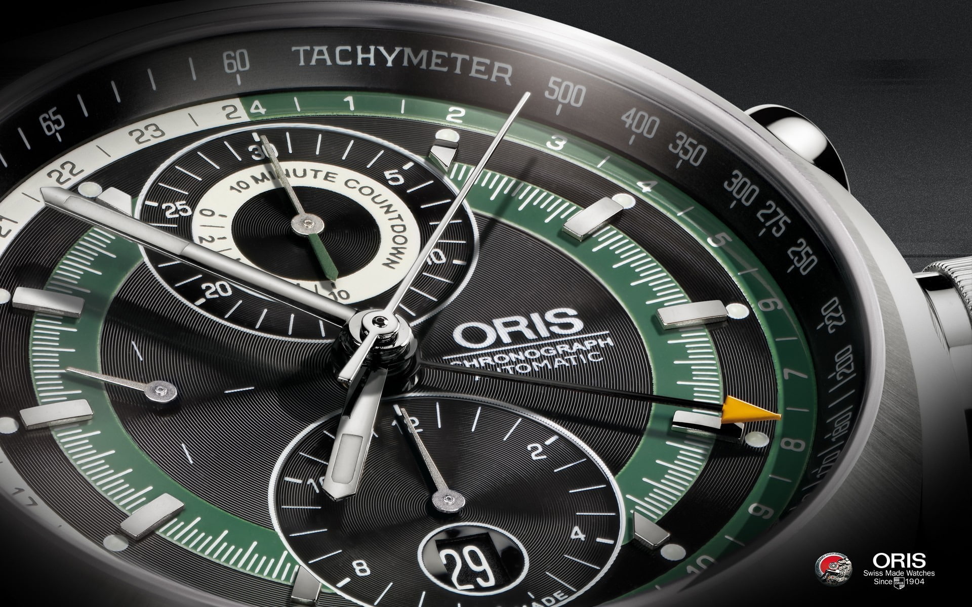 Oris Chronograph, black and green oris chronogrpah automatic watch