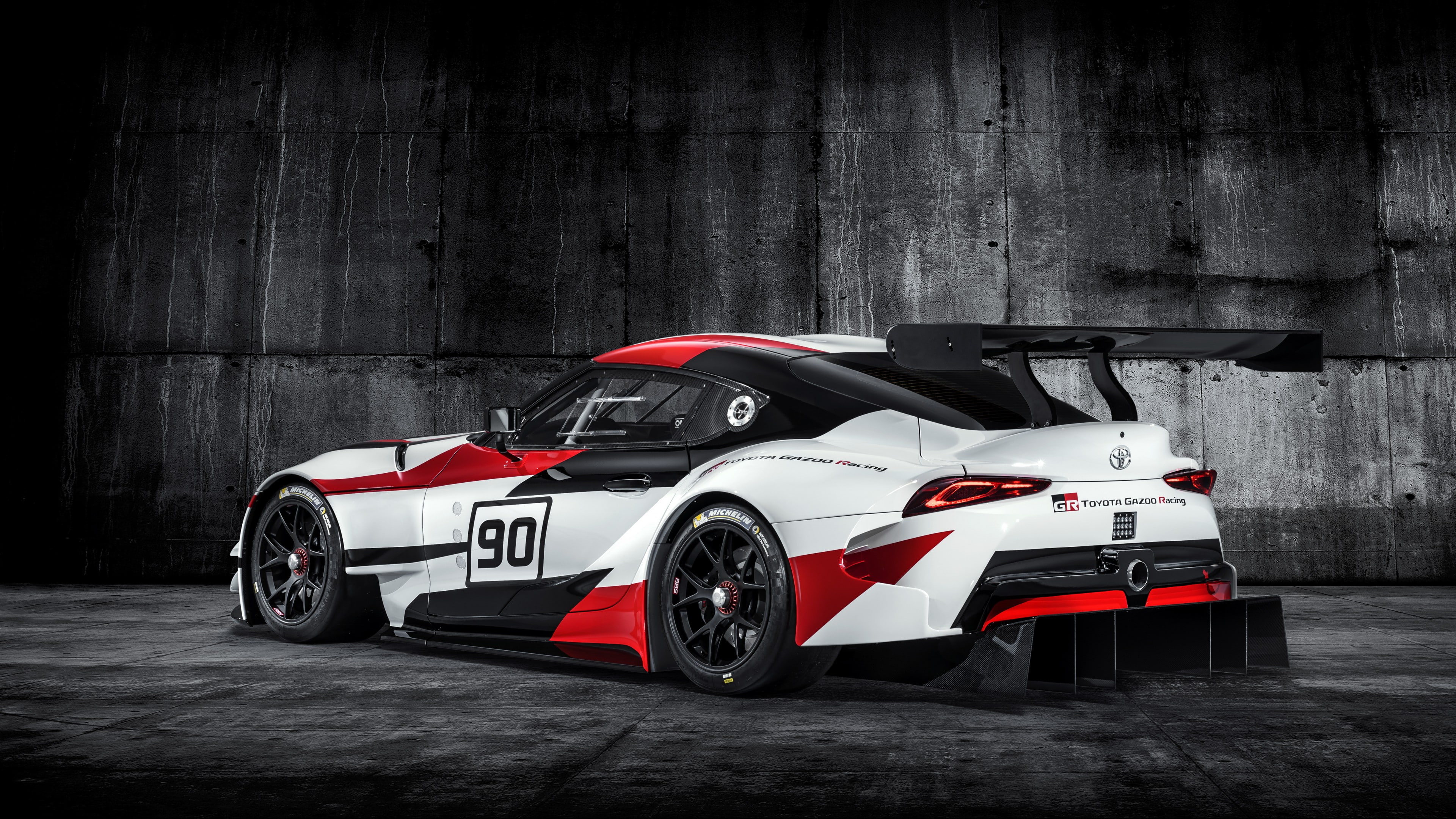 black, red, and white sports car, Toyota GR Supra Racing Concept