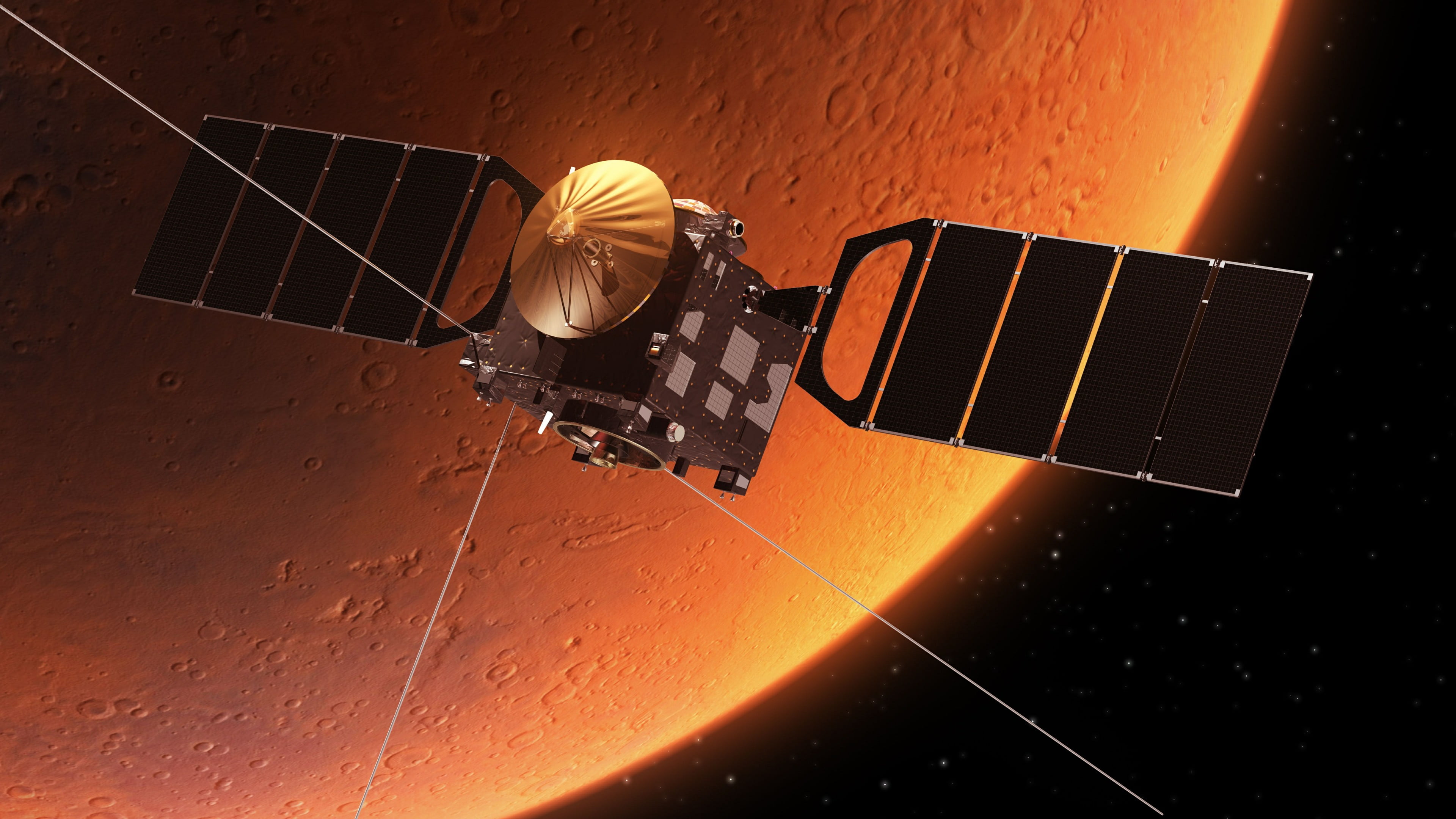 mars orbiter mission, satellite, planet, outer space, astronomy
