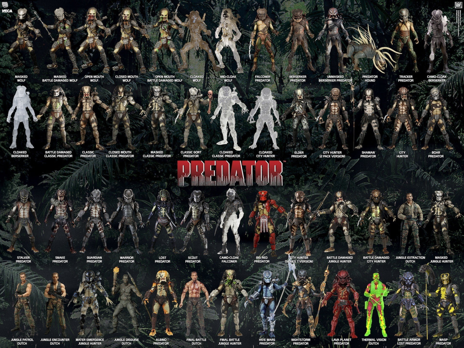 Predator characters illustration, Predator (movie), toys, text