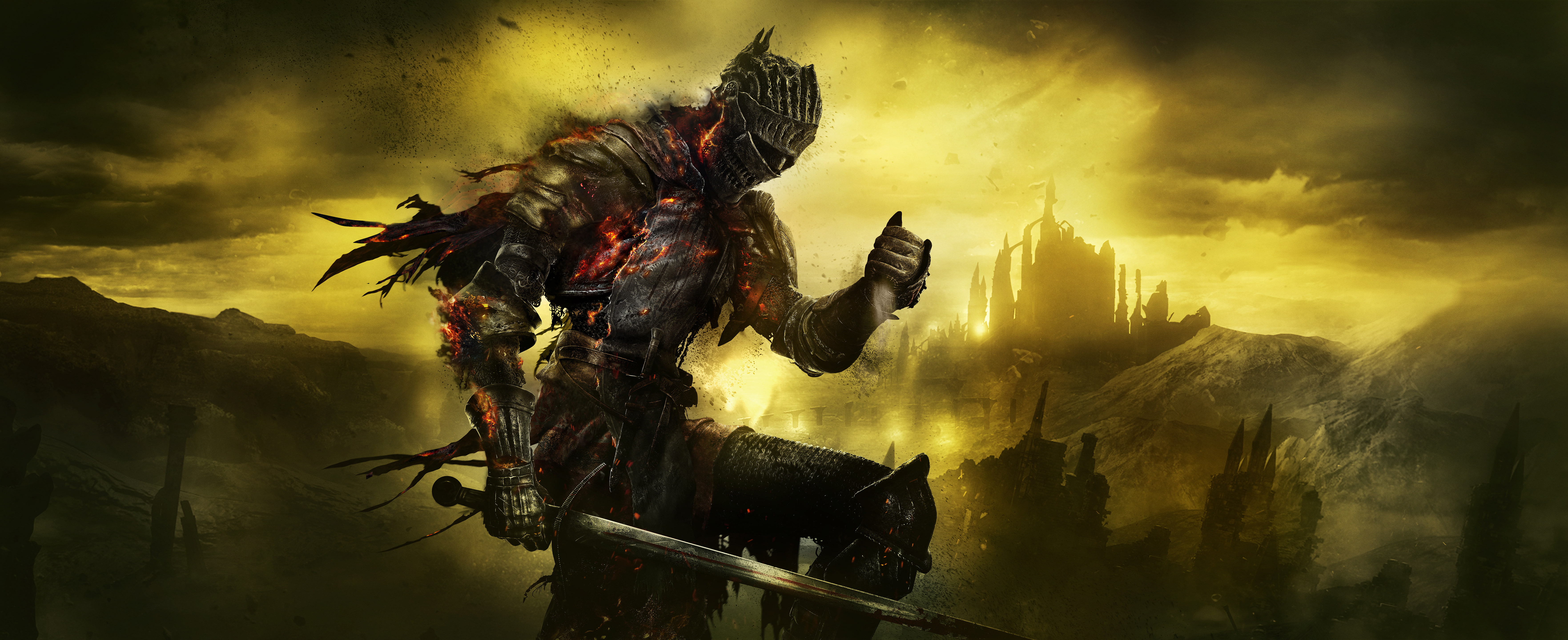 DarkSoul III game poster, Dark Souls III, Key art, 5K