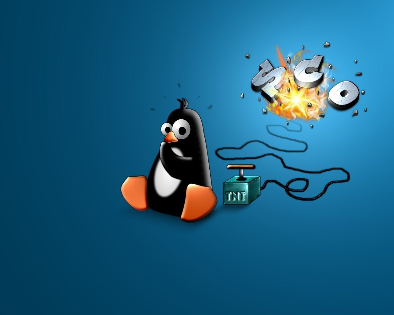 SCO penguin wallpaper, Technology, Linux