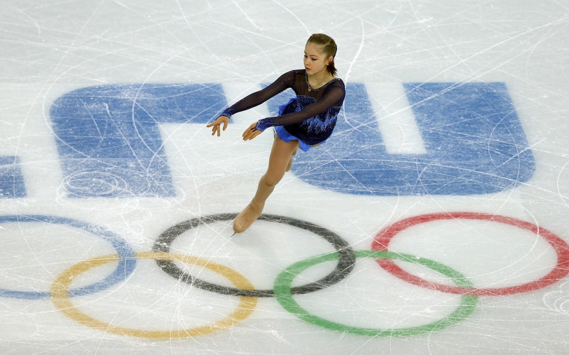 ice, figure skating, the Olympic rings, RUSSIA, Olympic champion
