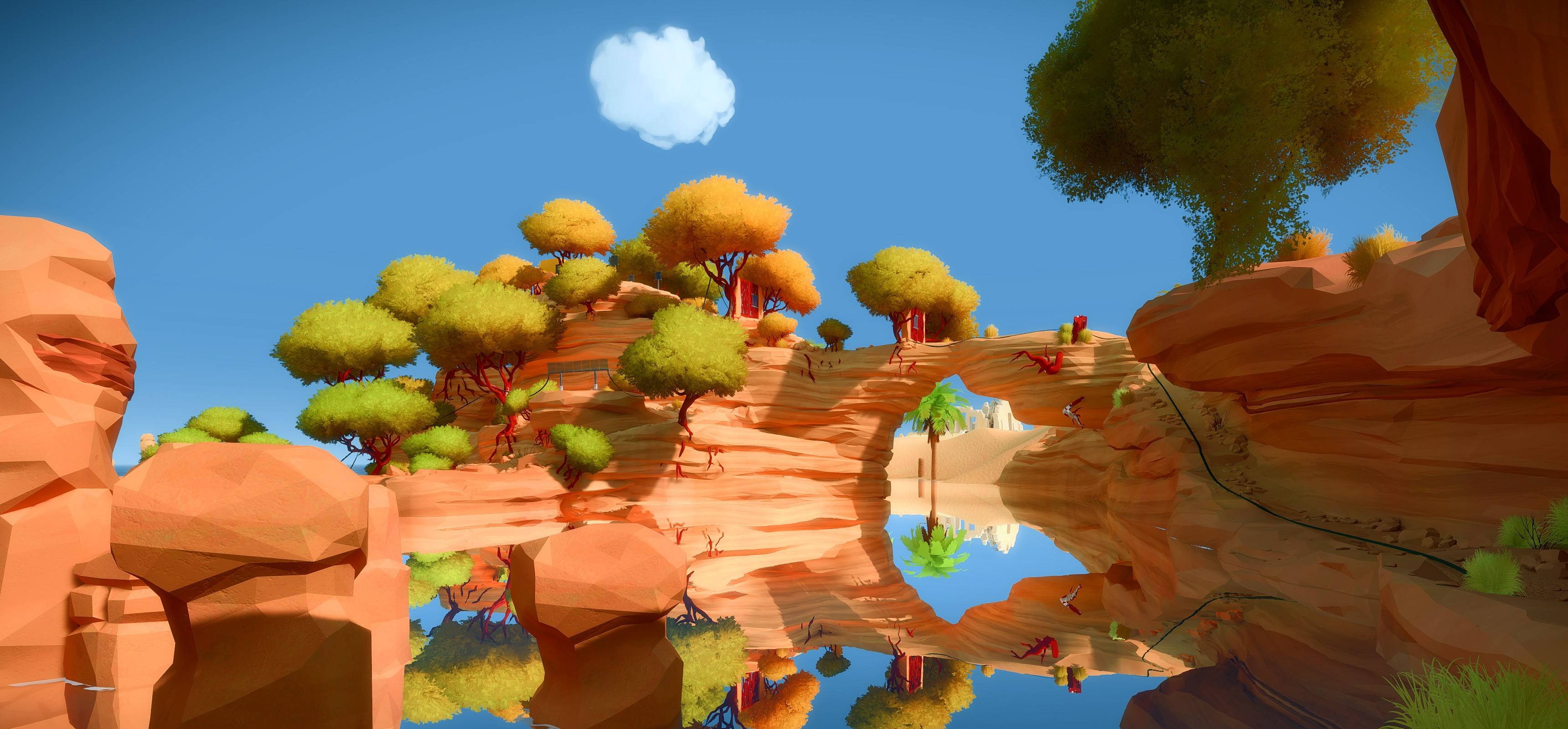 The Witness, video games, ultra-wide, sky, nature, plant, low angle view
