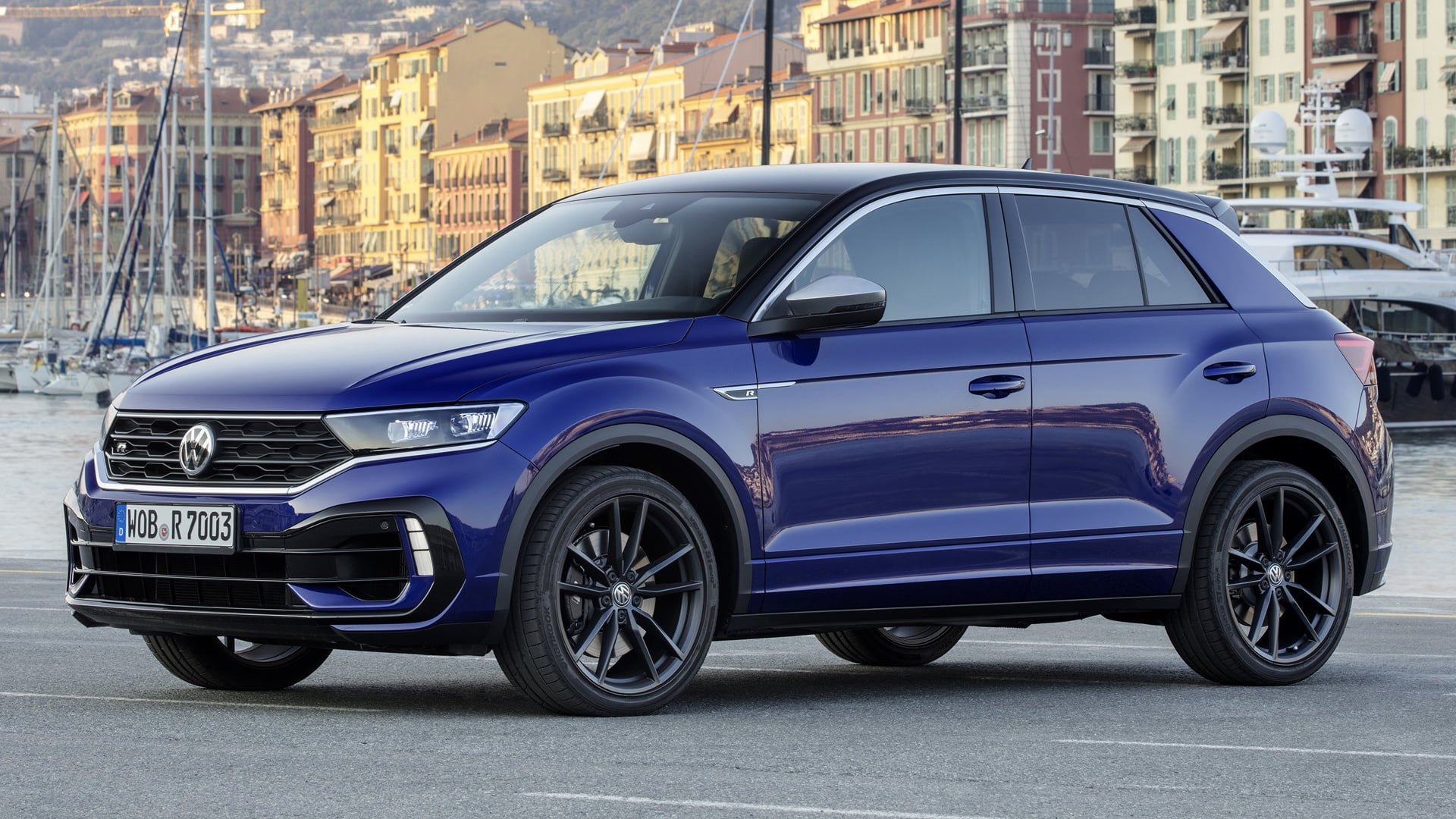 Free download | HD wallpaper: Volkswagen, Volkswagen T-Roc R-Line, Blue ...