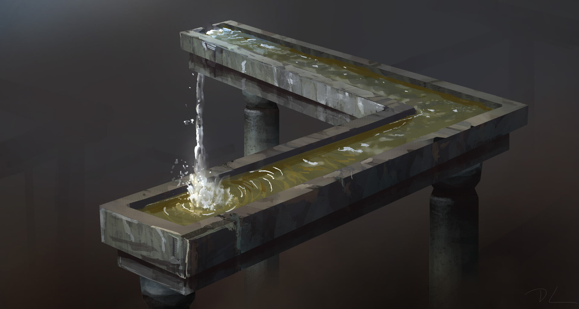 artwork, waterfall, loop
