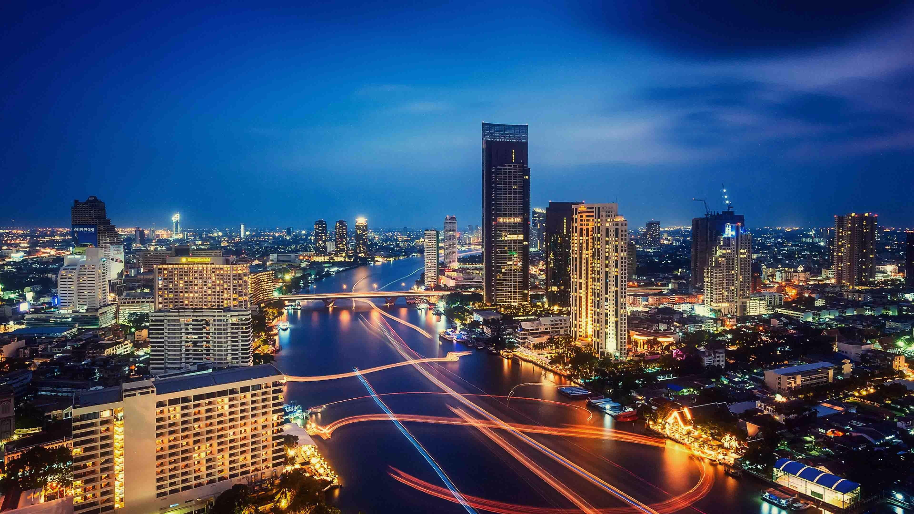 bangkok, cityscape, megapolis, skyline, landmark, skyscraper