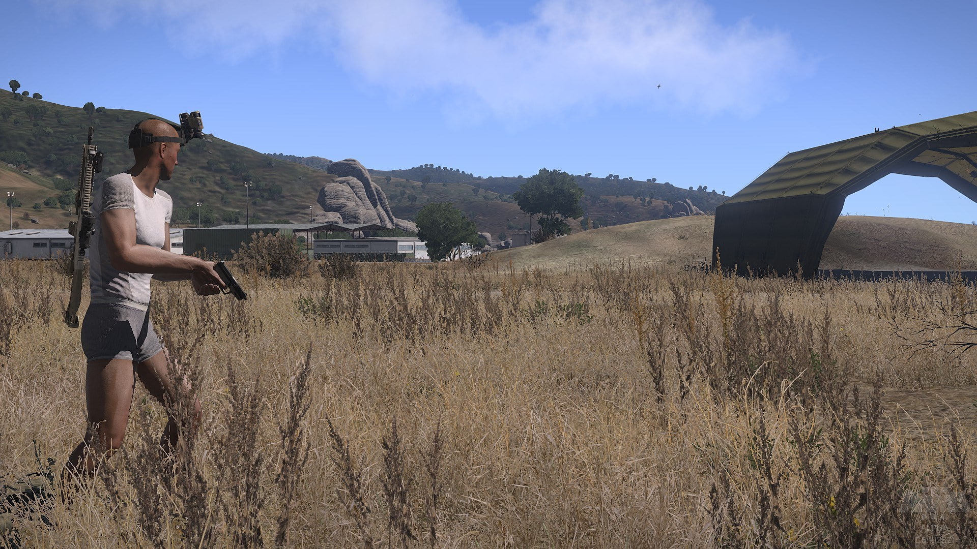 arma 3, land, one person, plant, adult, nature, landscape, field