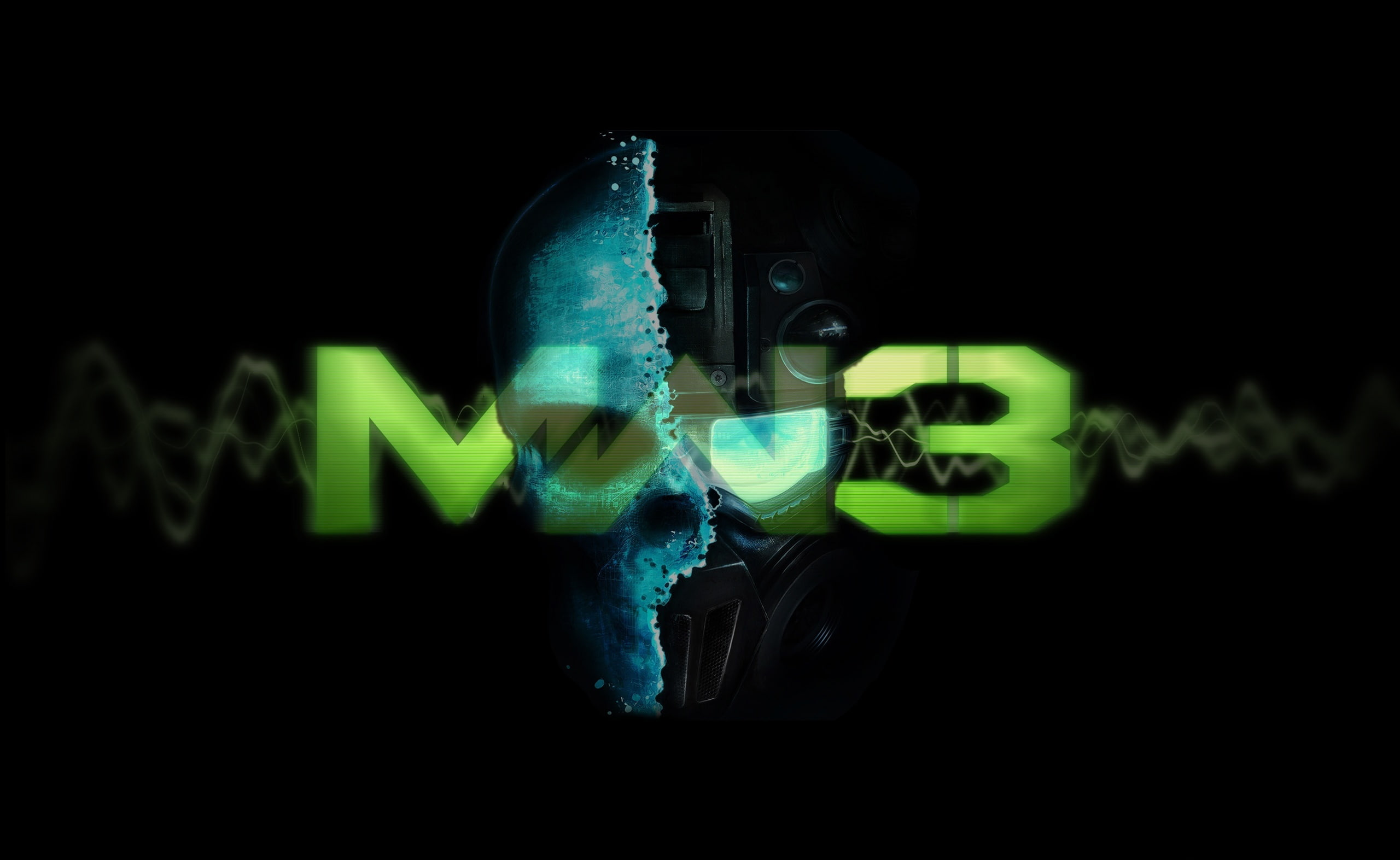 MW3, green MW3 text on black background, Games, Call Of Duty