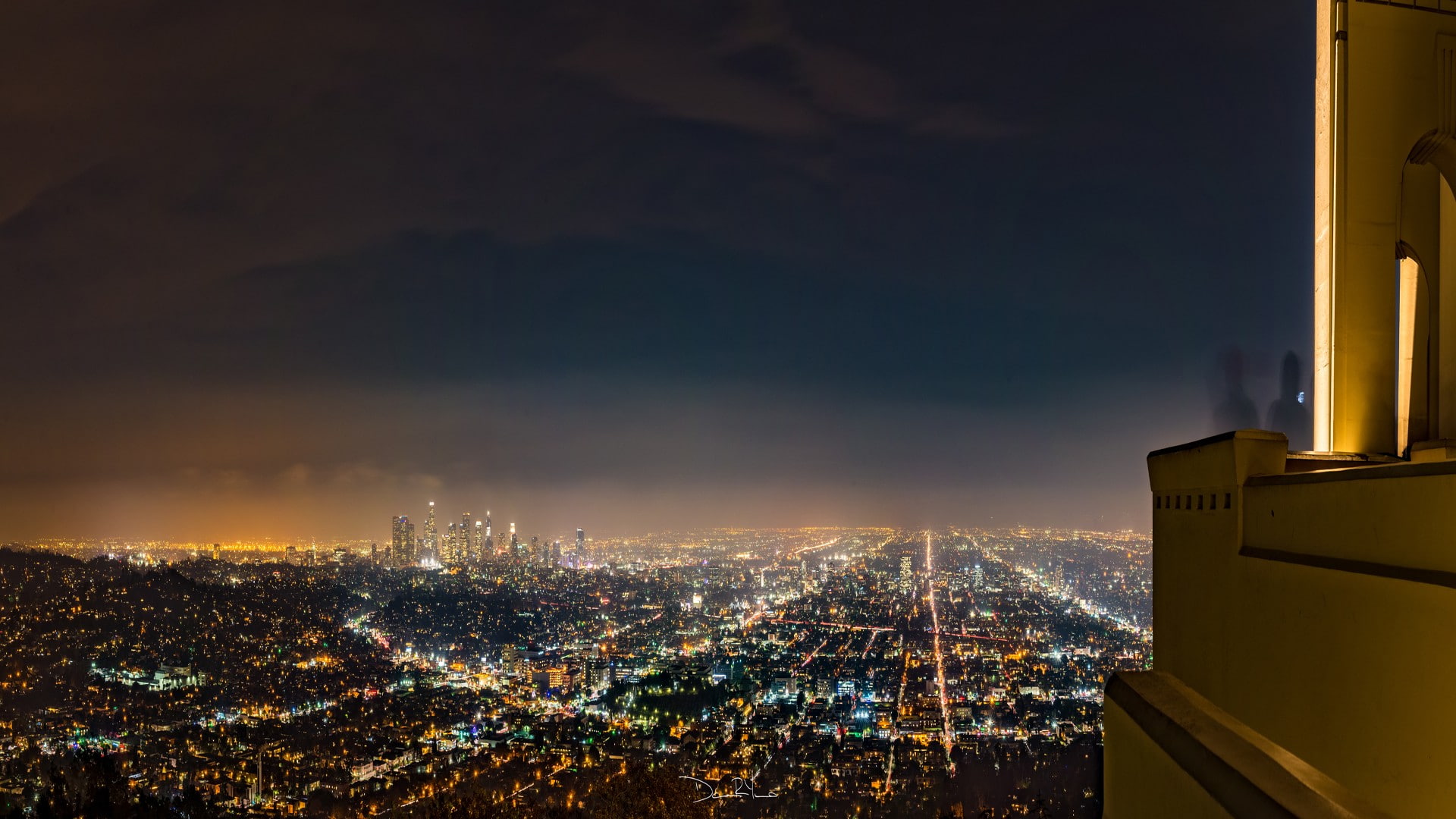Los Angeles, cityscape, city lights, night, urban, architecture