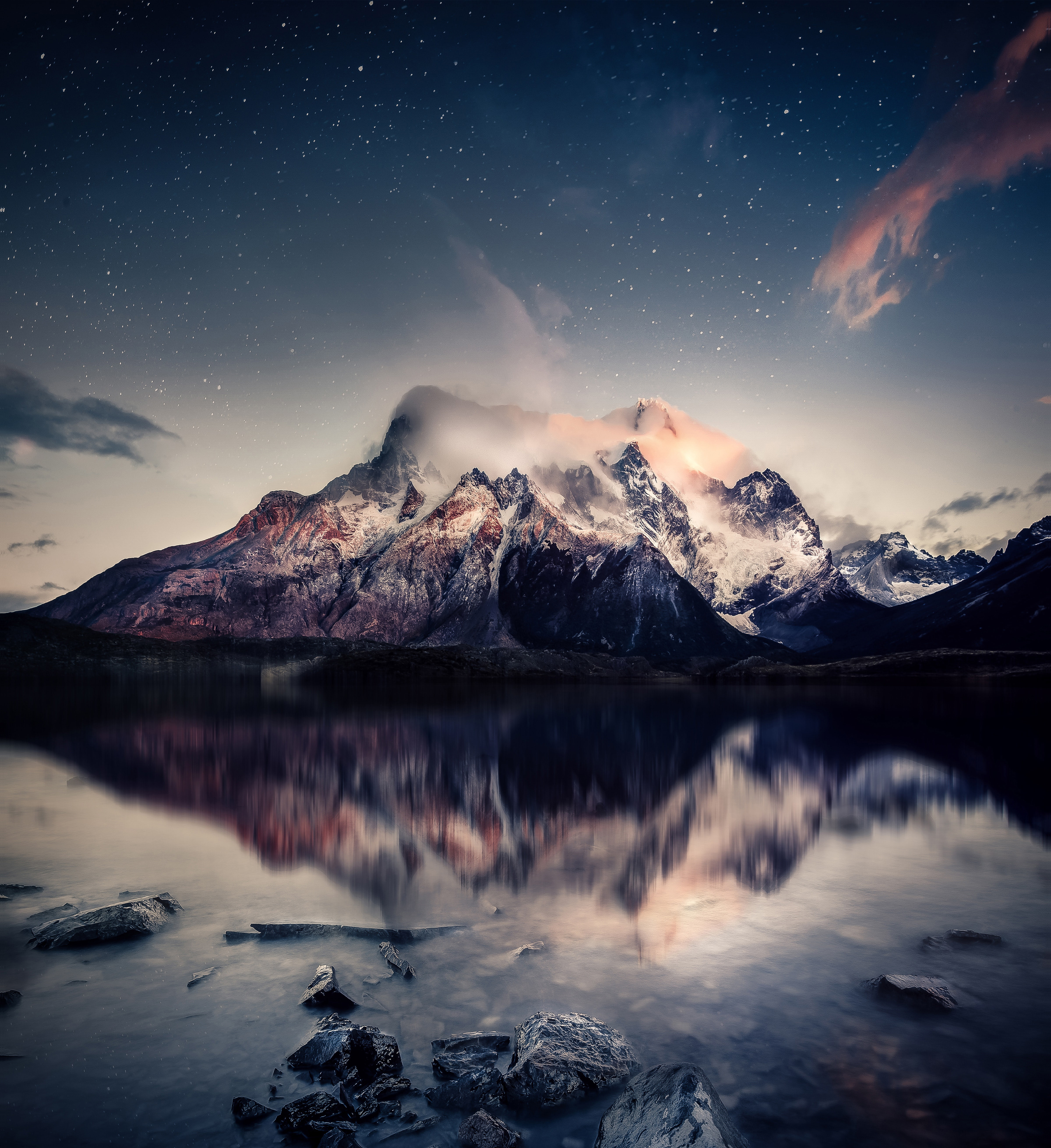 Lake, Mountains, Reflections, HD, 4K