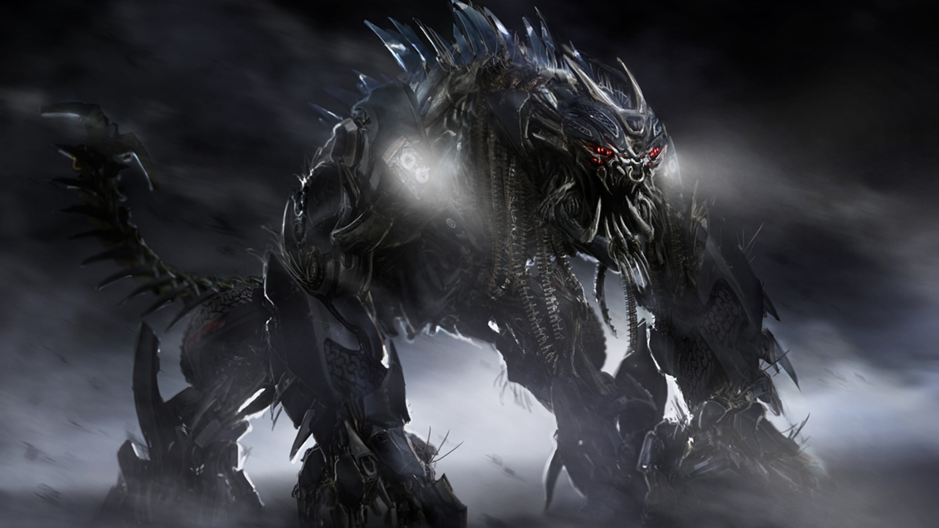 demon digital wallpaper, the concept, Dark side of the moon, Transformers 3