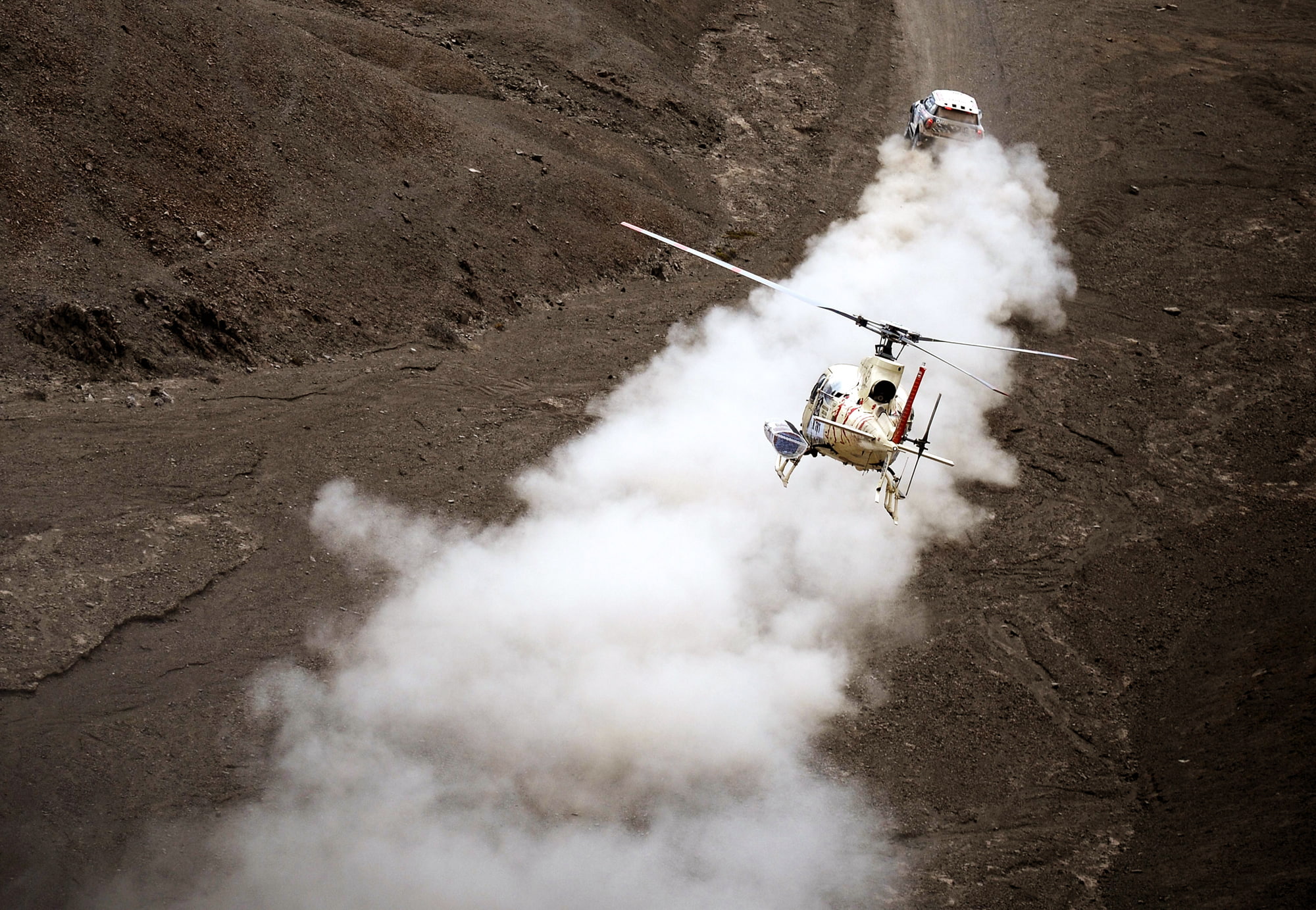 Mini, Dust, Sport, Helicopter, Race, Dakar, SUV, Rally, 2014