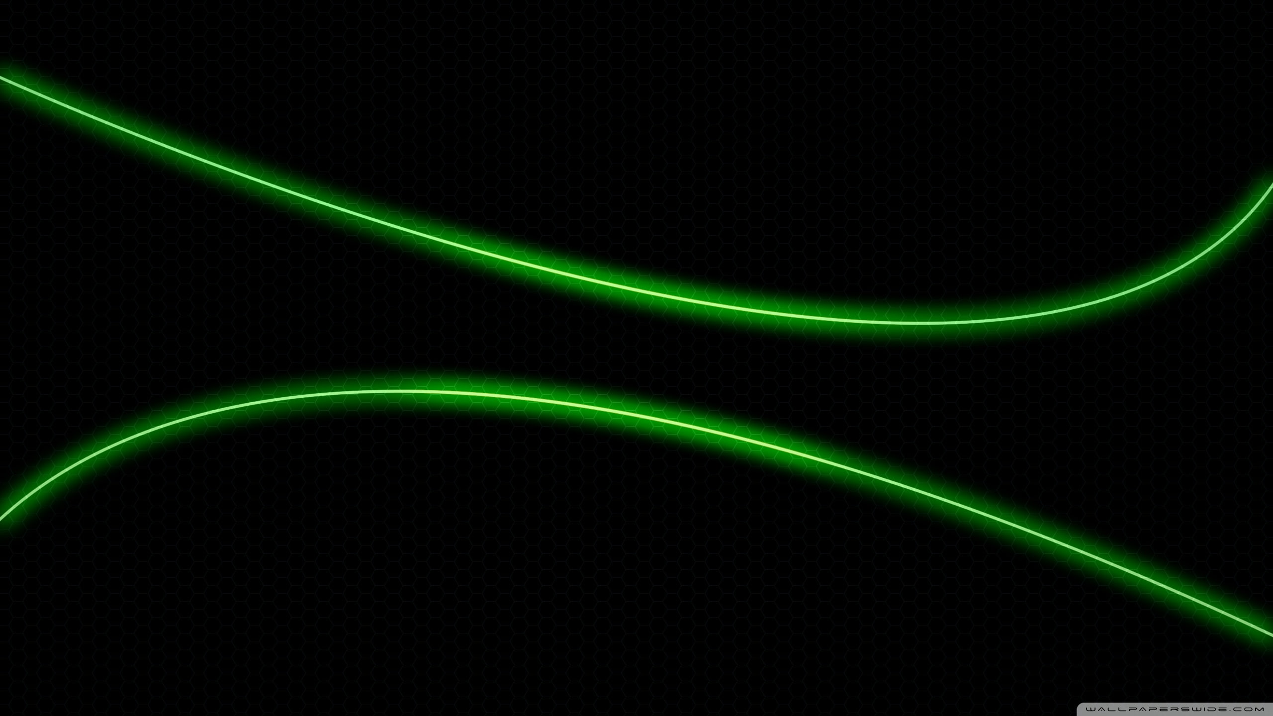 2560x1440 px, Green, light, neon, green color, abstract, black background