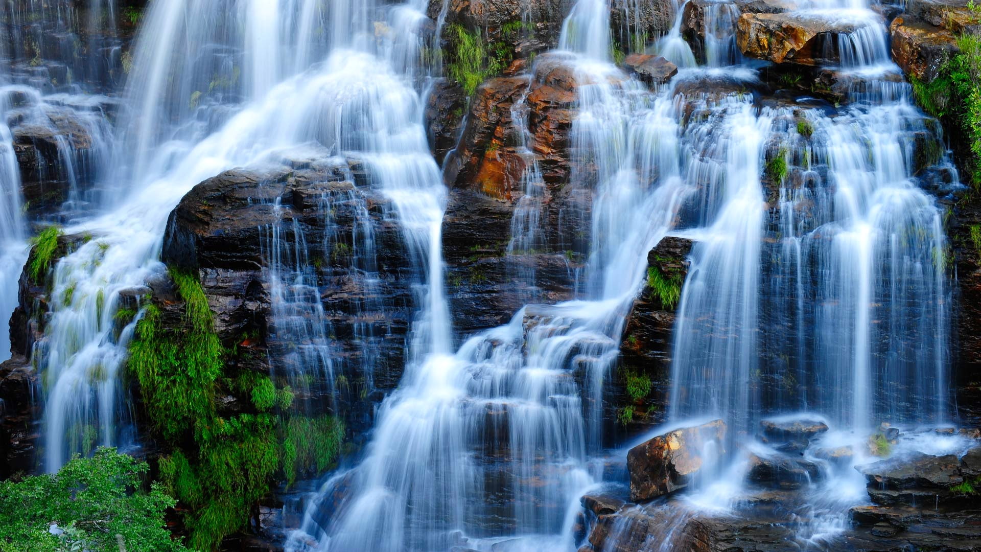 rock, waterfall, Brazil, Goias, Chapada dos Veadeiros National Park