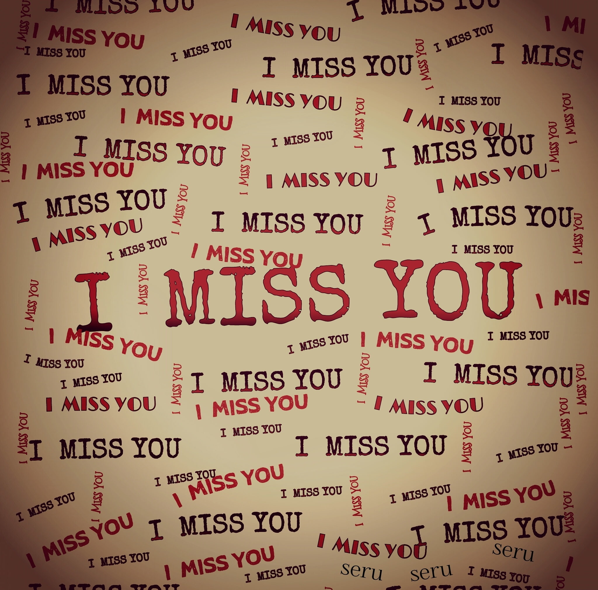 I MISS YOU, I miss you text overlay, Love, communication, western script