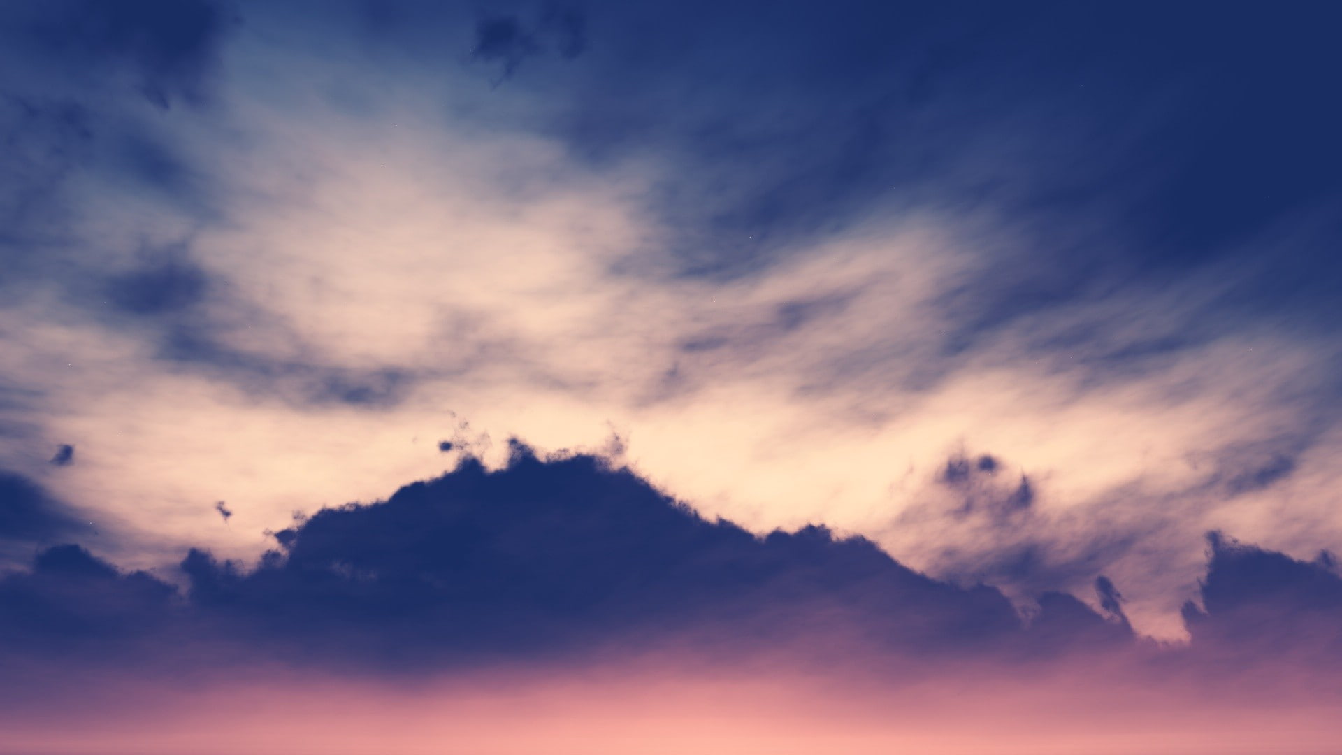 dark, clouds, render