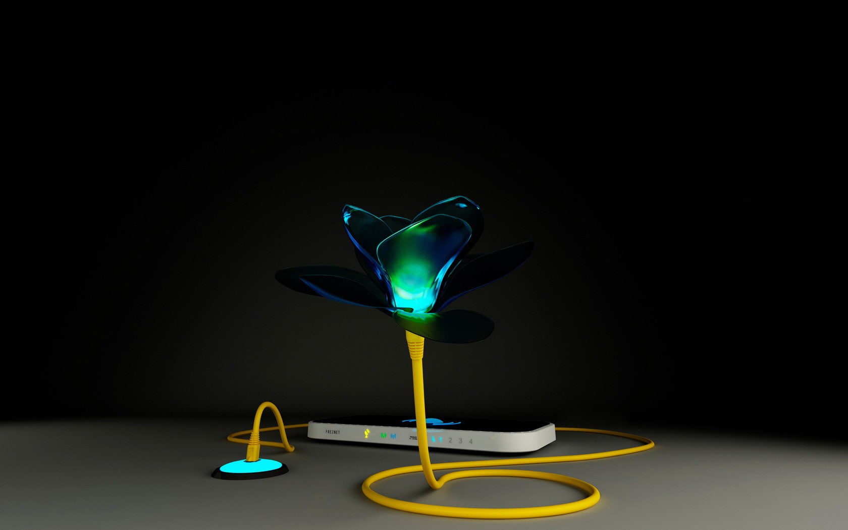 flower, techno, USB