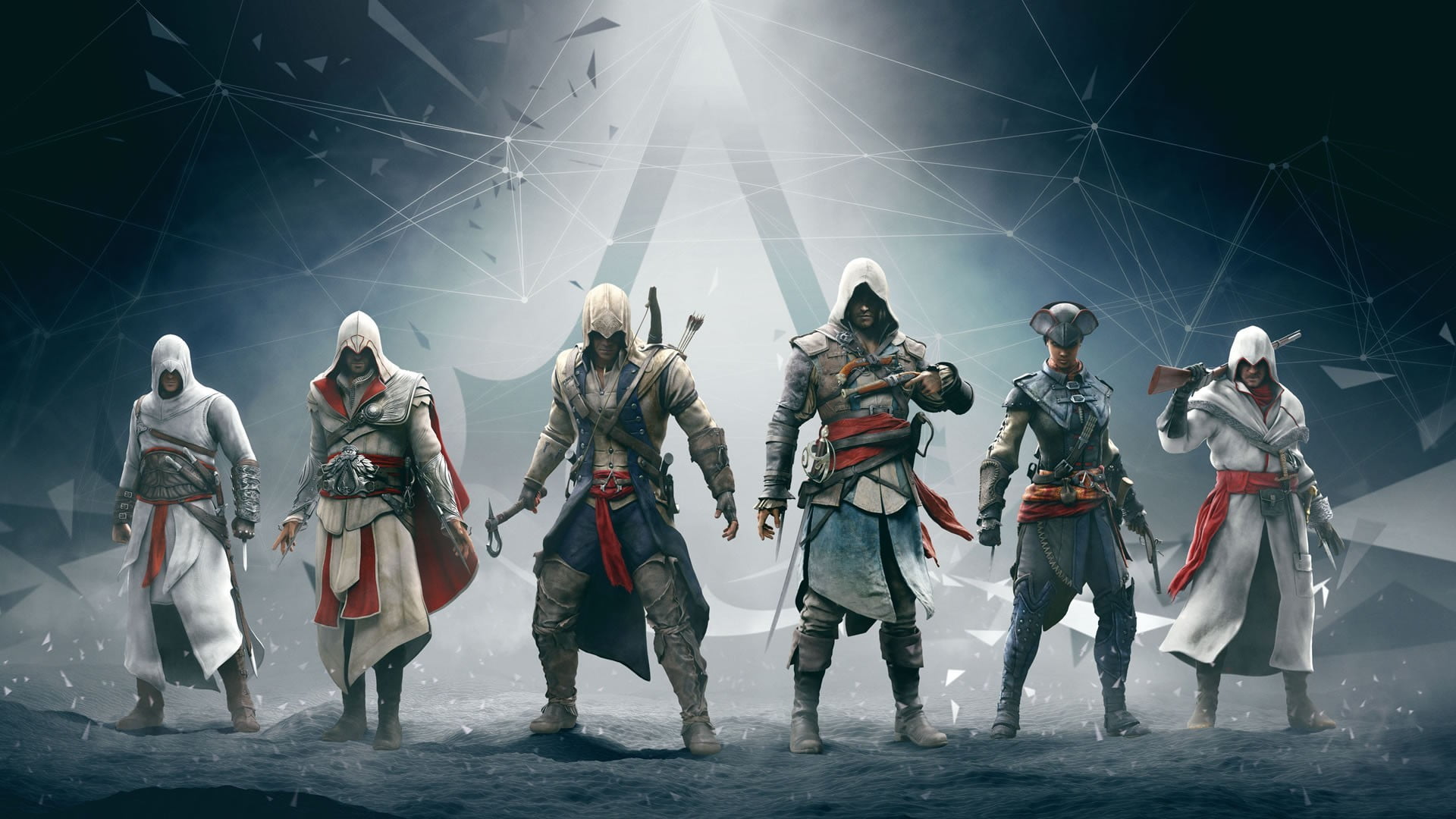 Assassin's Creed game poster, video games, people, men, armed Forces