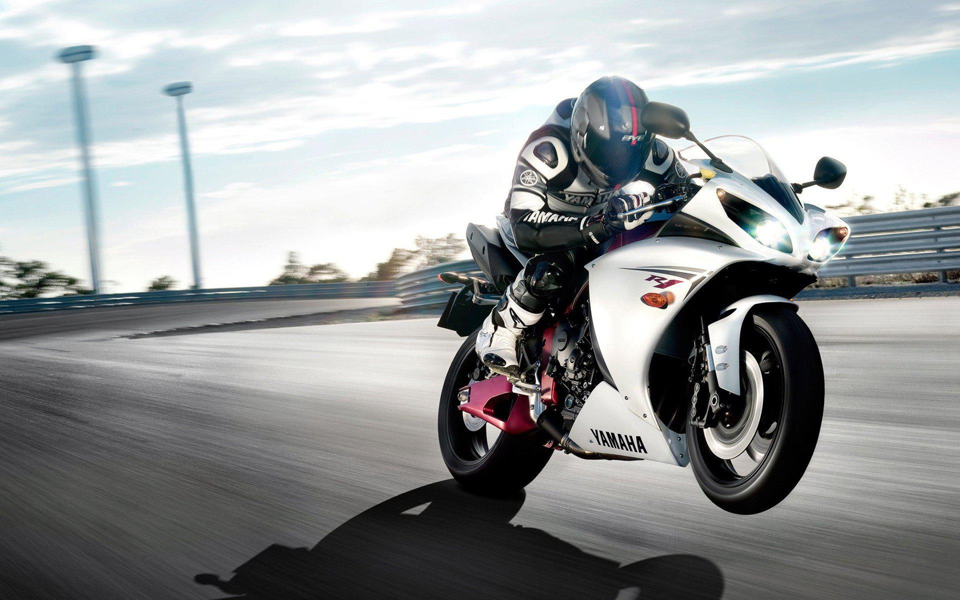 Racer Motorbikes Yamaha R1 Wheelie Speed Iphone, motorcycles