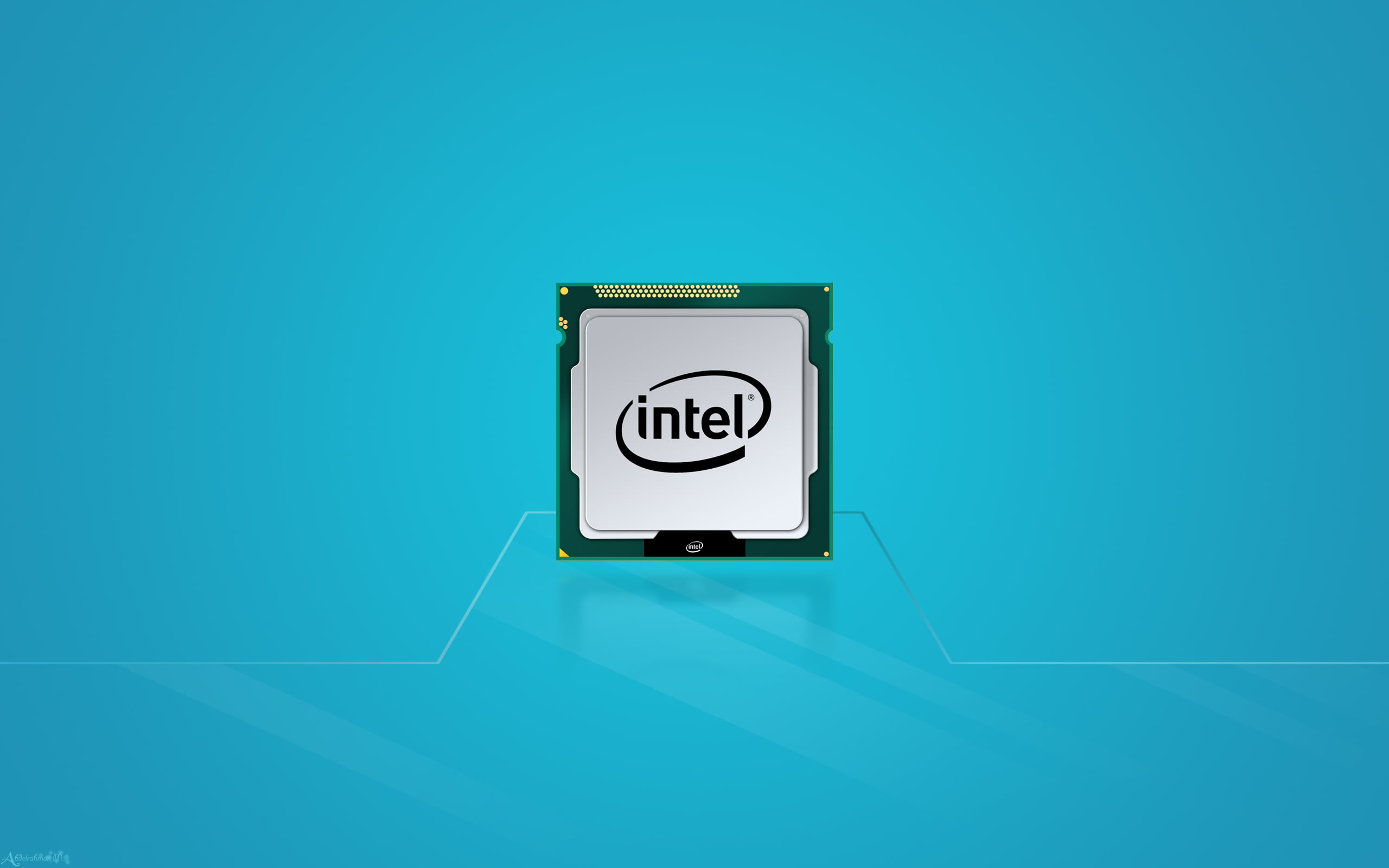 Intel PSD Icons Pack, gray Intel computer processor, Computers